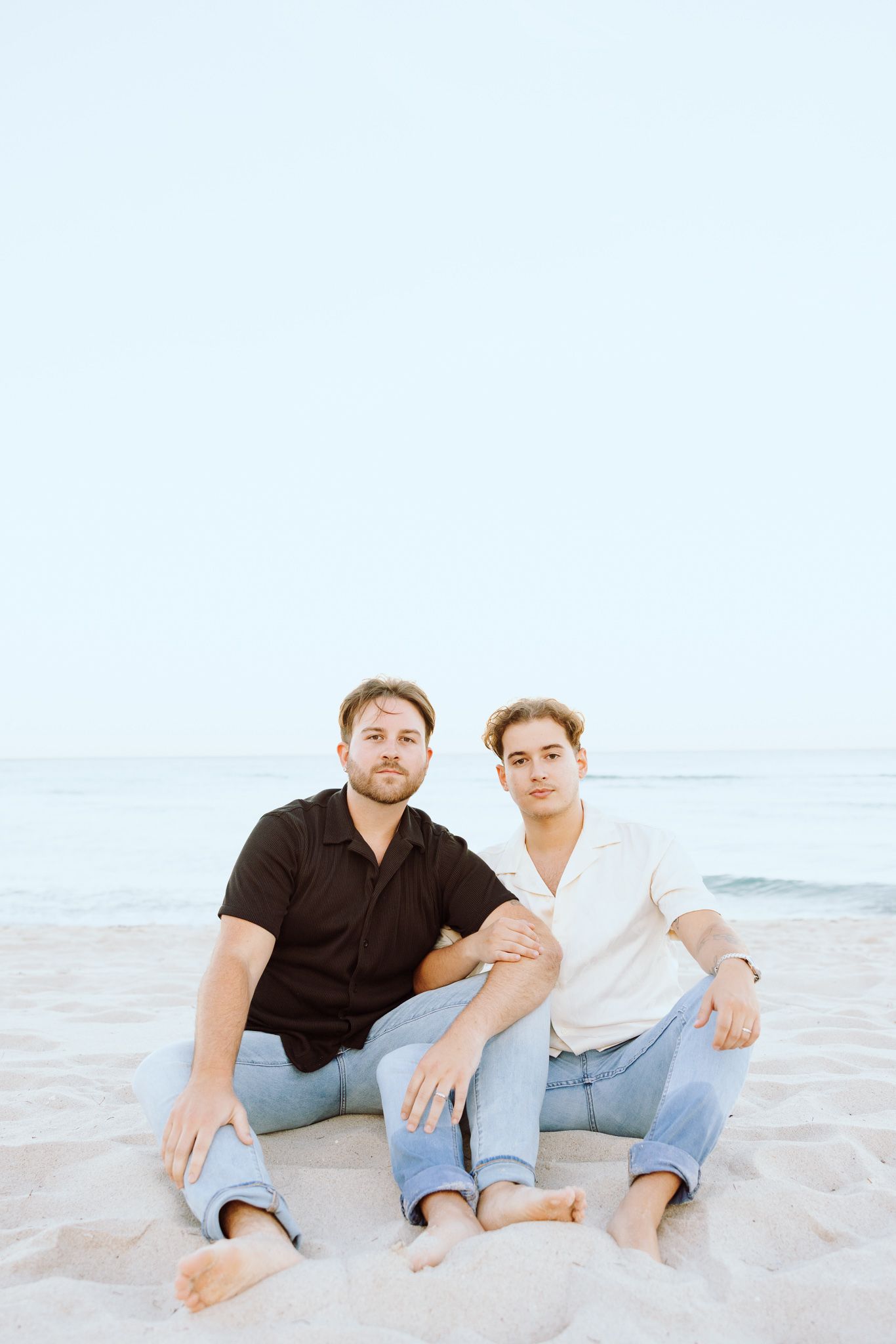 LGBTQ+ standing sitting on North Miami Beach in Florida