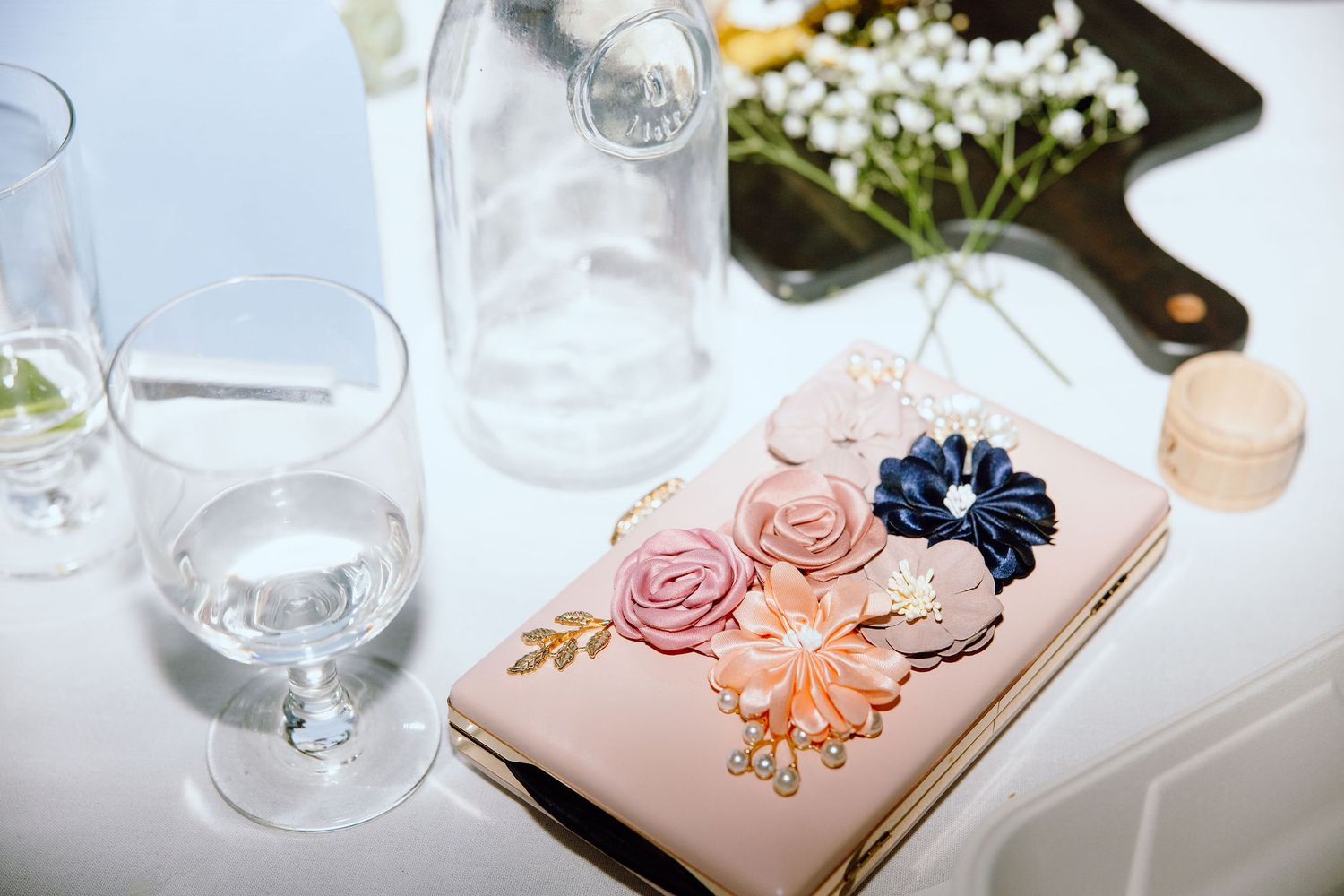 Detail photos of flat lay at Lapeer Country Club wedding in Michigan