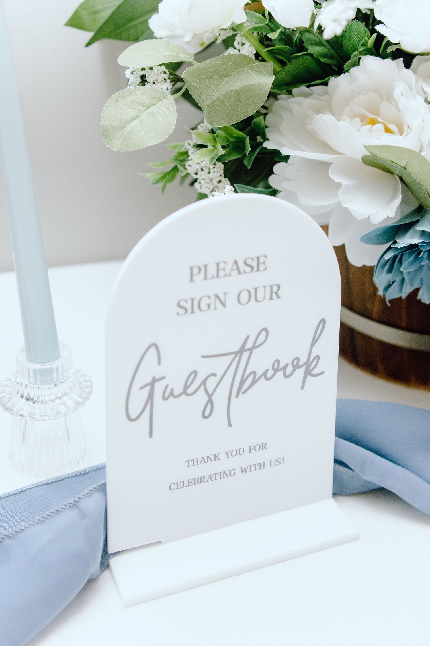 Detail photos of guestbook sign at Lapeer Country Club wedding in Michigan