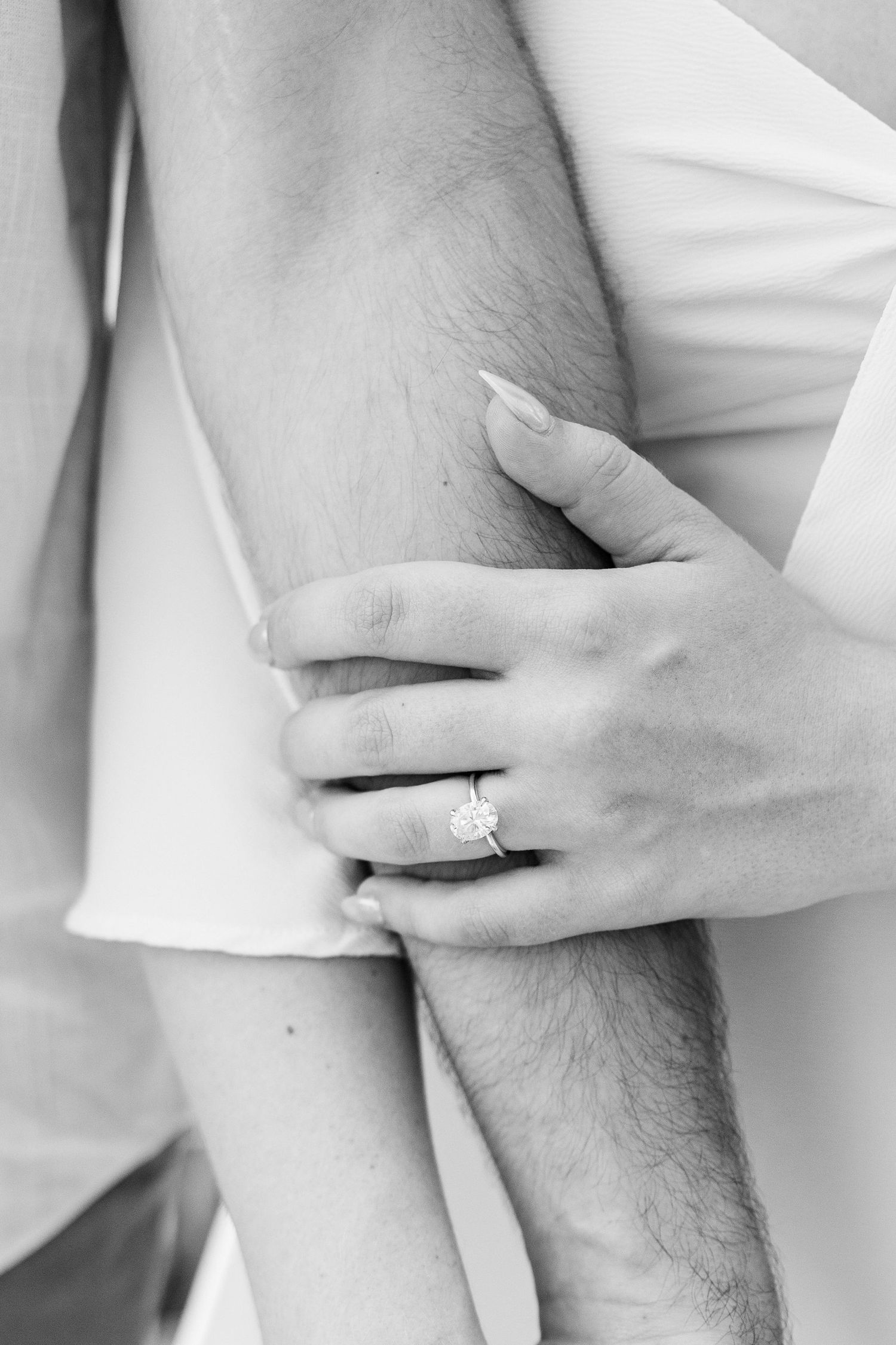 Detail photo of engagement ring at Greenfield Village in Dearborn, MI