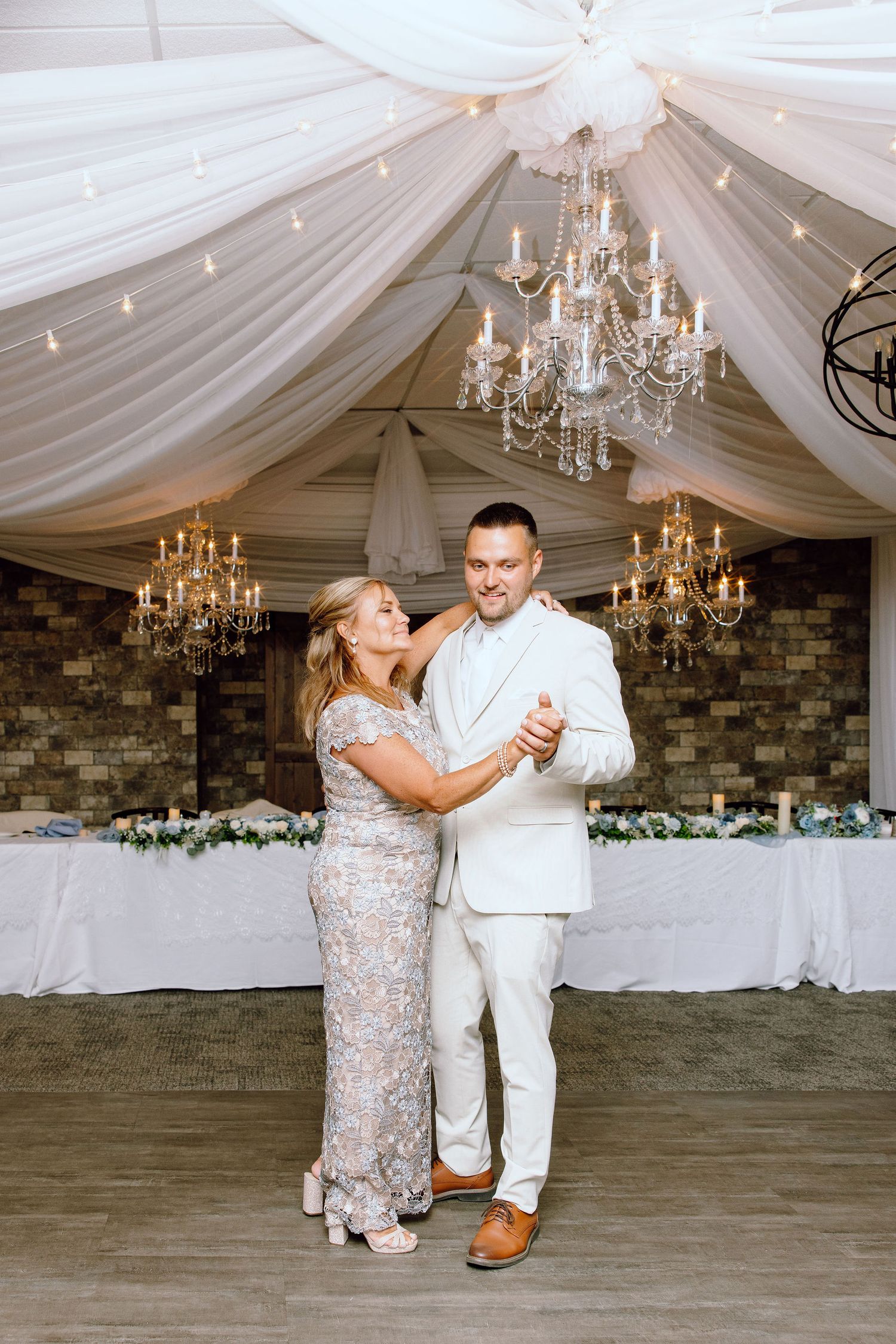 Mother son dance at Lapeer Country Club wedding in Michigan