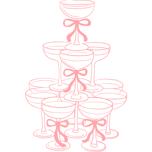 Graphic of champagne tower