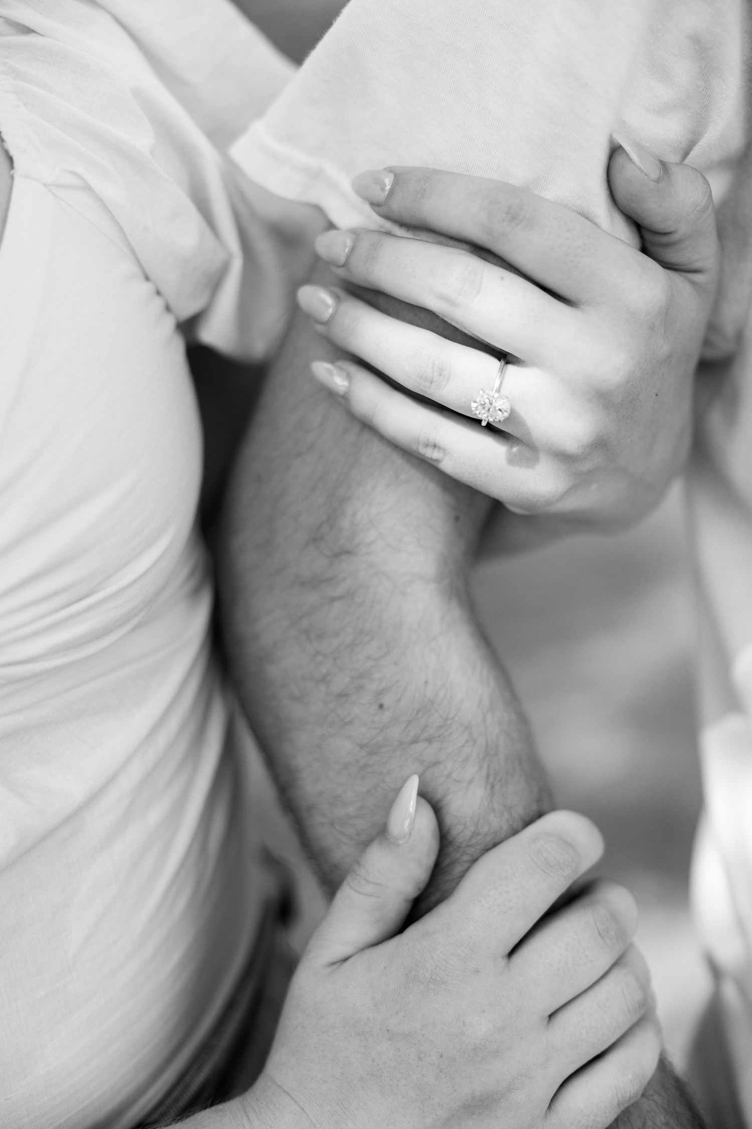 Detail photo of engagement ring at Greenfield Village in Dearborn, MI