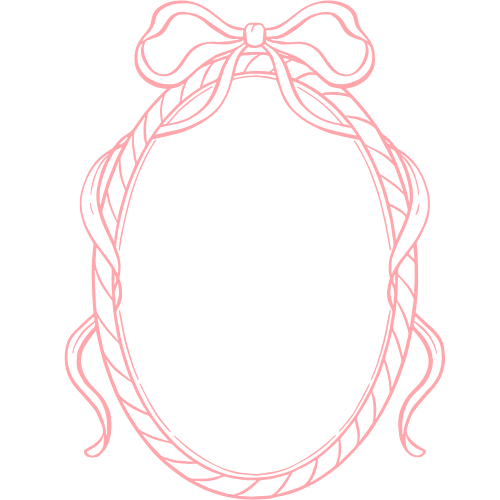 Graphic of bow picture frame