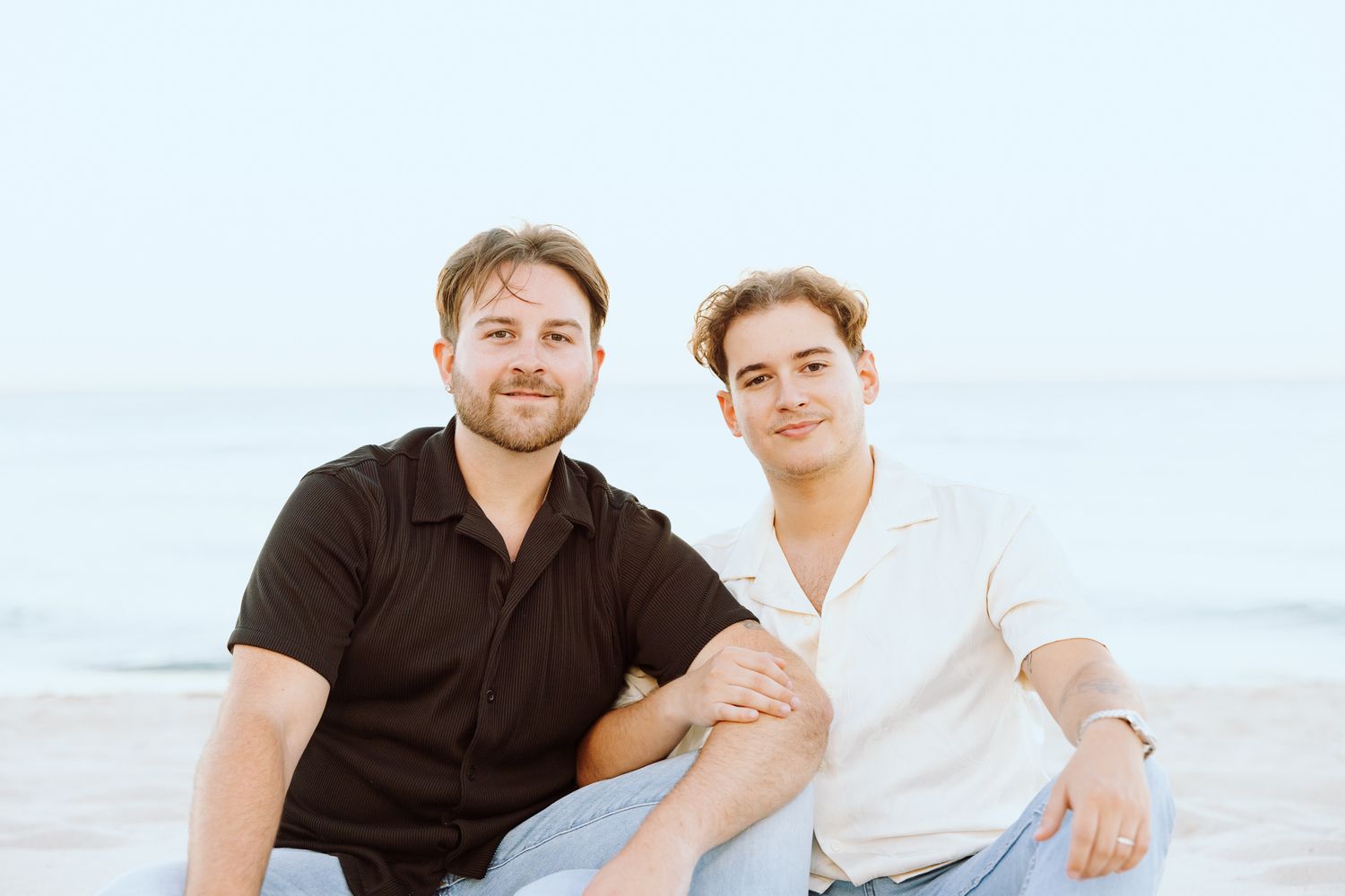LGBTQ+ standing sitting on North Miami Beach in Florida