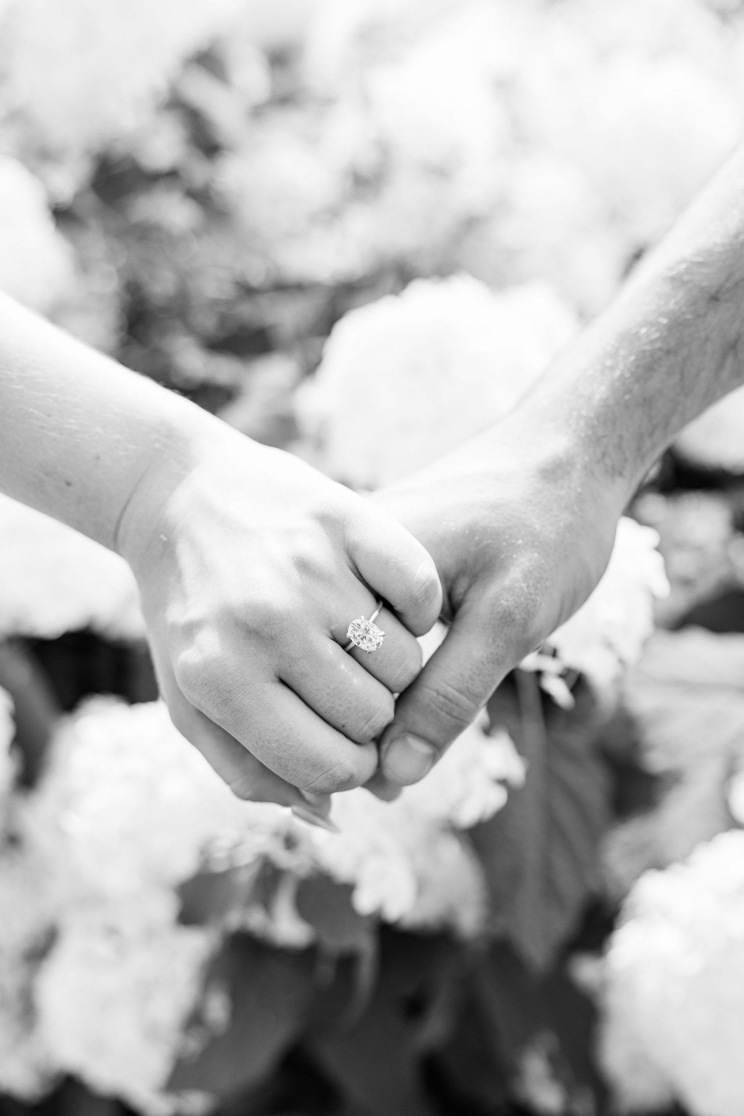 Detail photo of engagement ring at Greenfield Village in Dearborn, MI