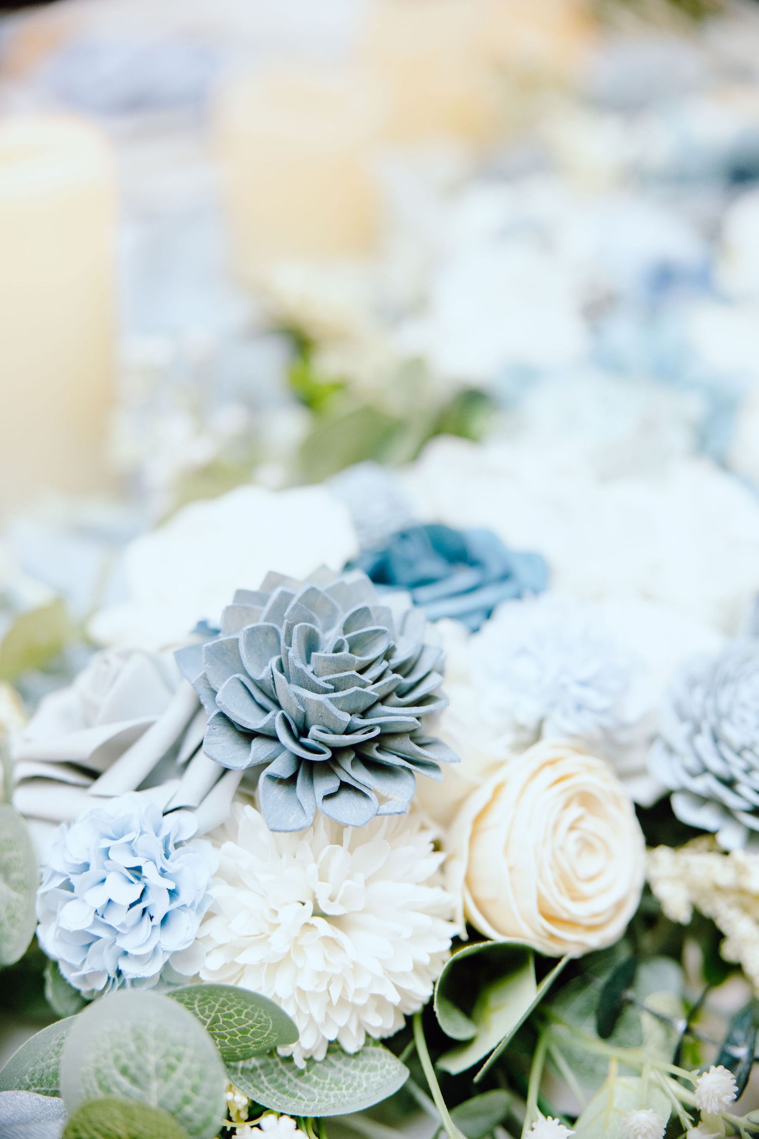 Detail photos of table setting at Lapeer Country Club wedding in Michigan