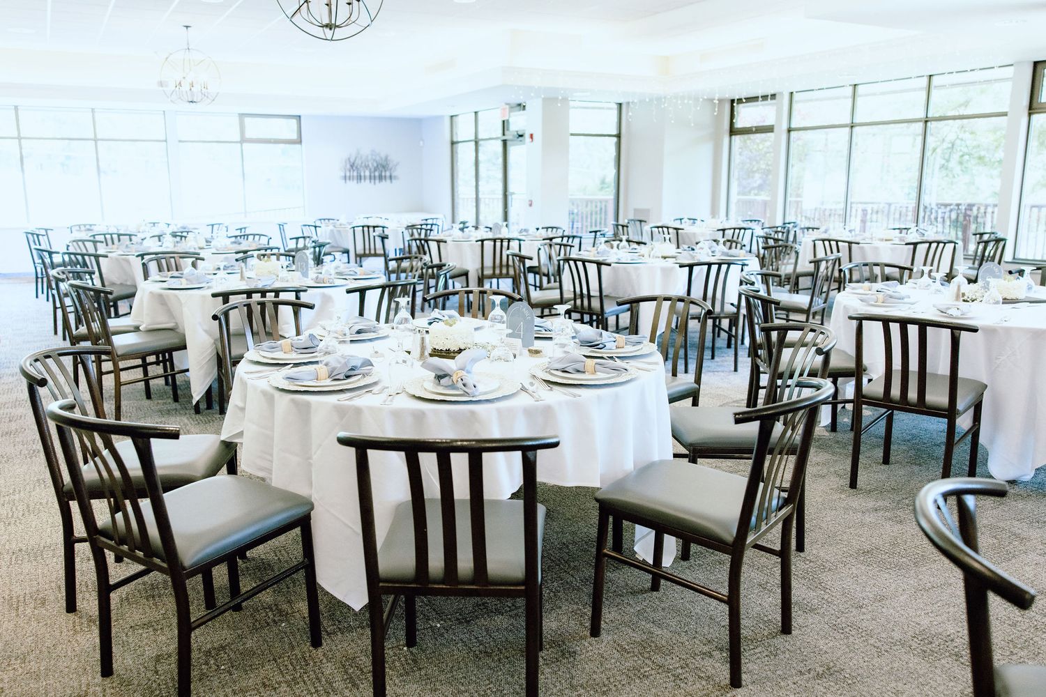 Detail photos of table setting at Lapeer Country Club wedding in Michigan