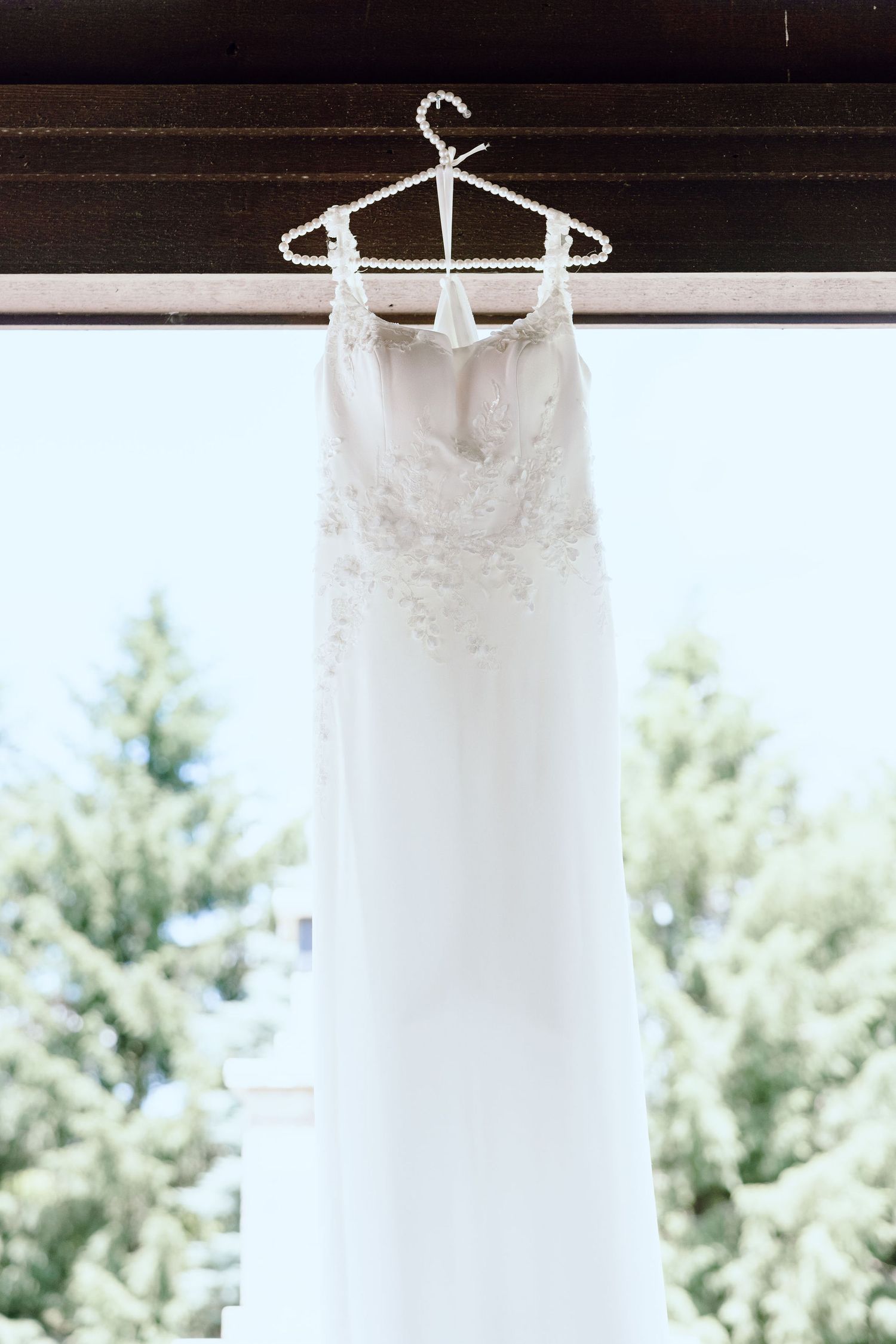 Detail photos of dress at Lapeer Country Club wedding in Michigan