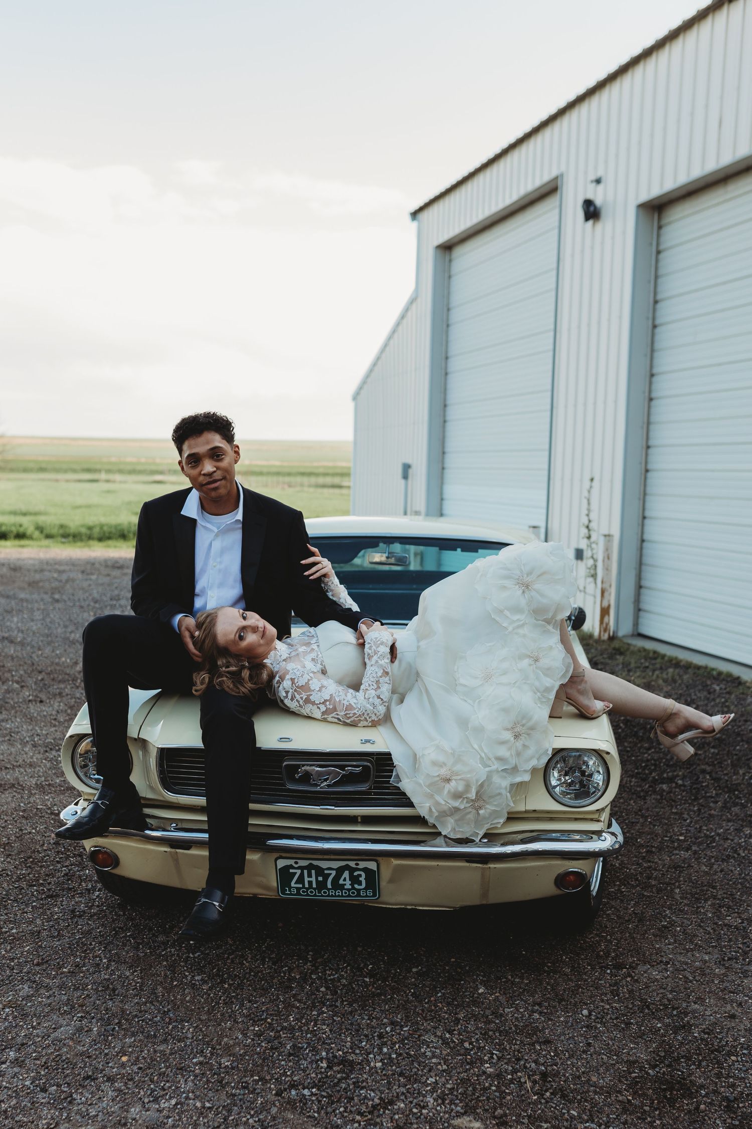 husband and wife at wedding