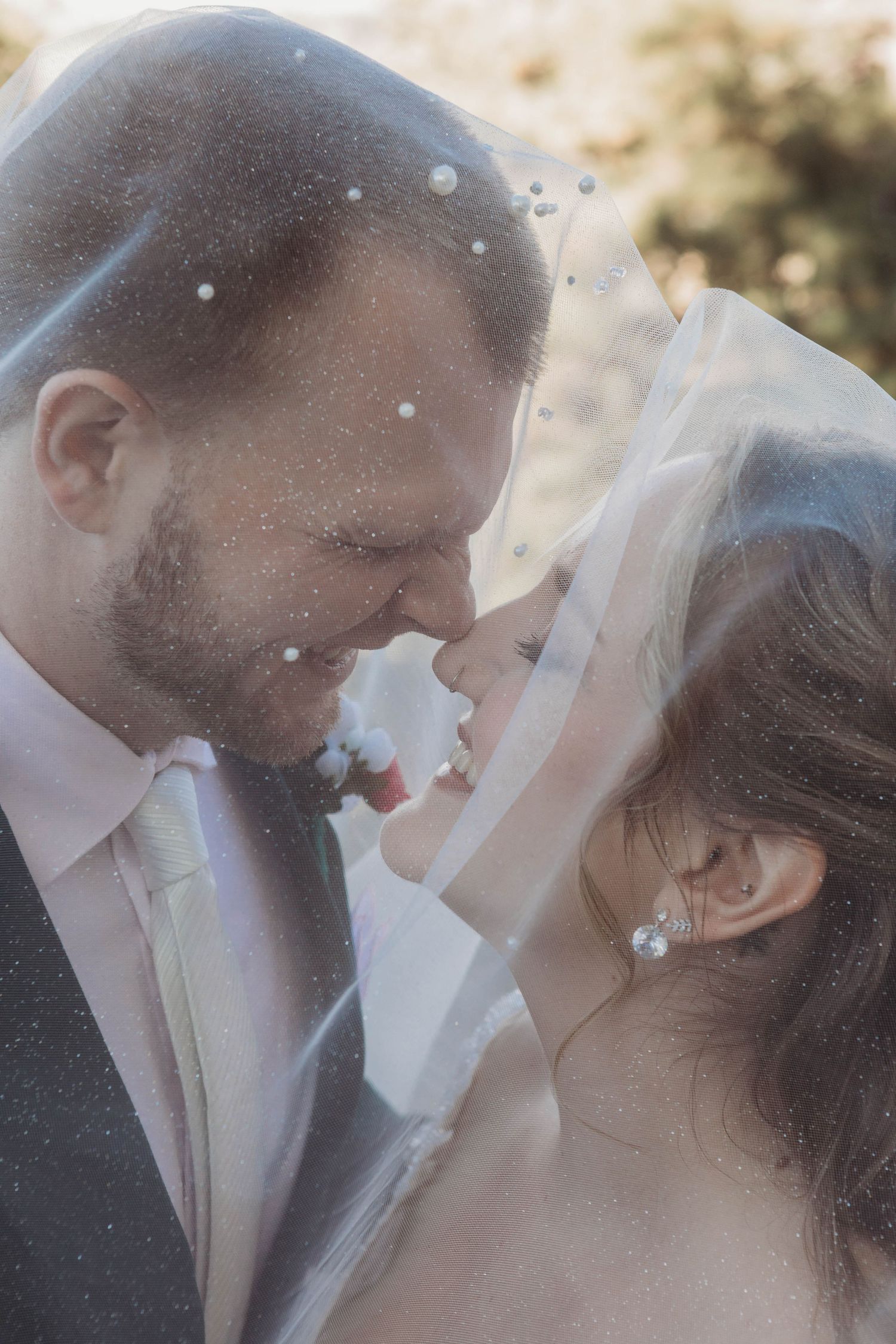 husband and wife at wedding