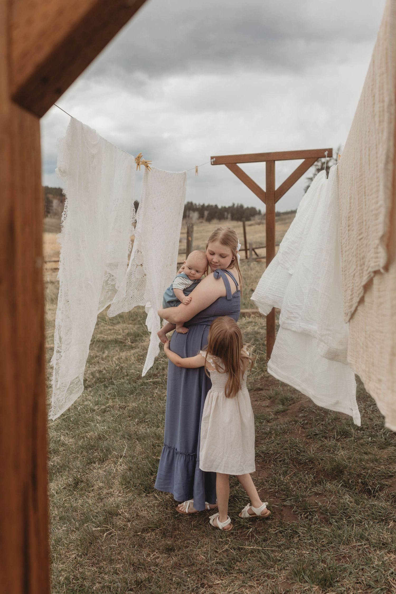 family at a farm