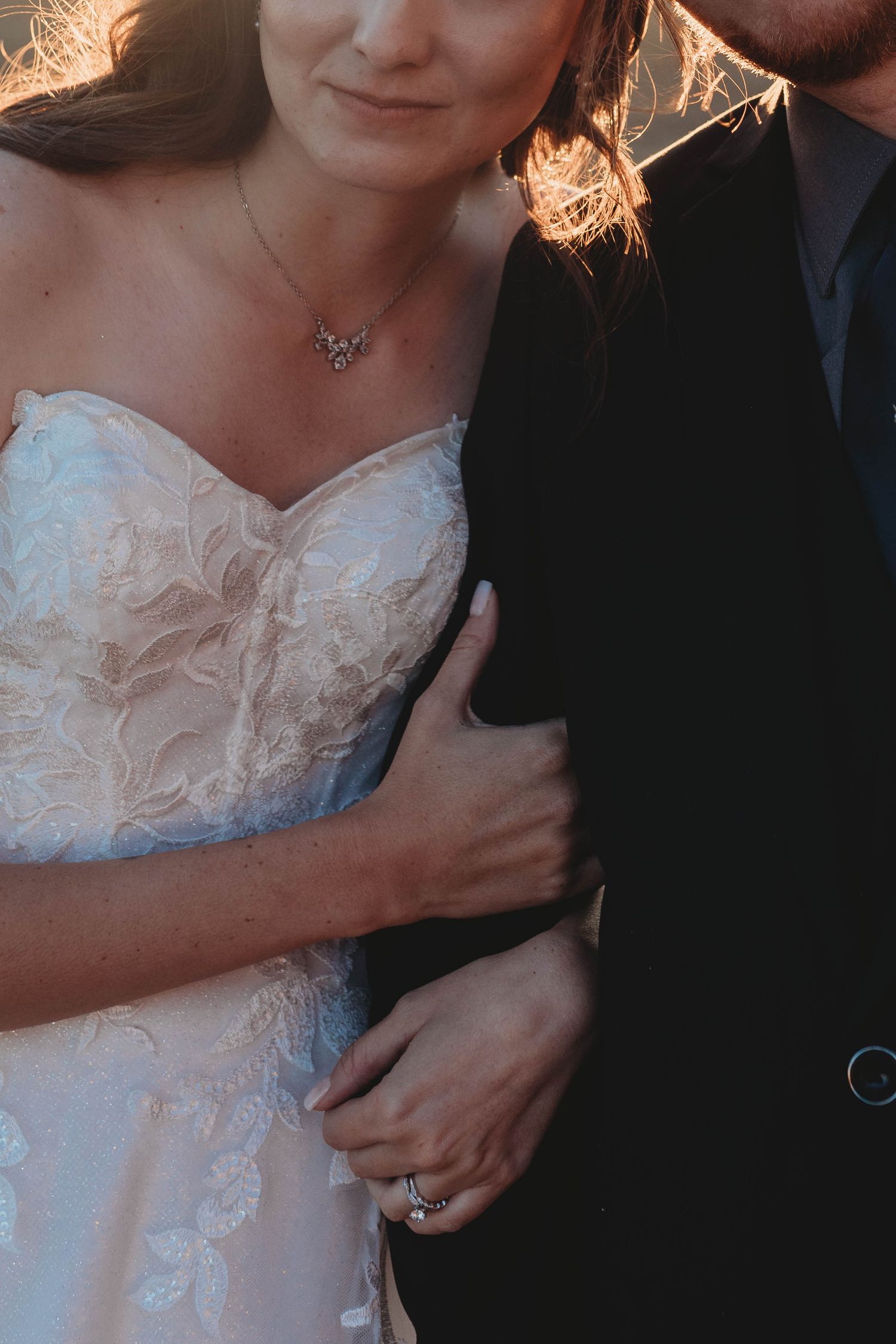 husband and wife at wedding