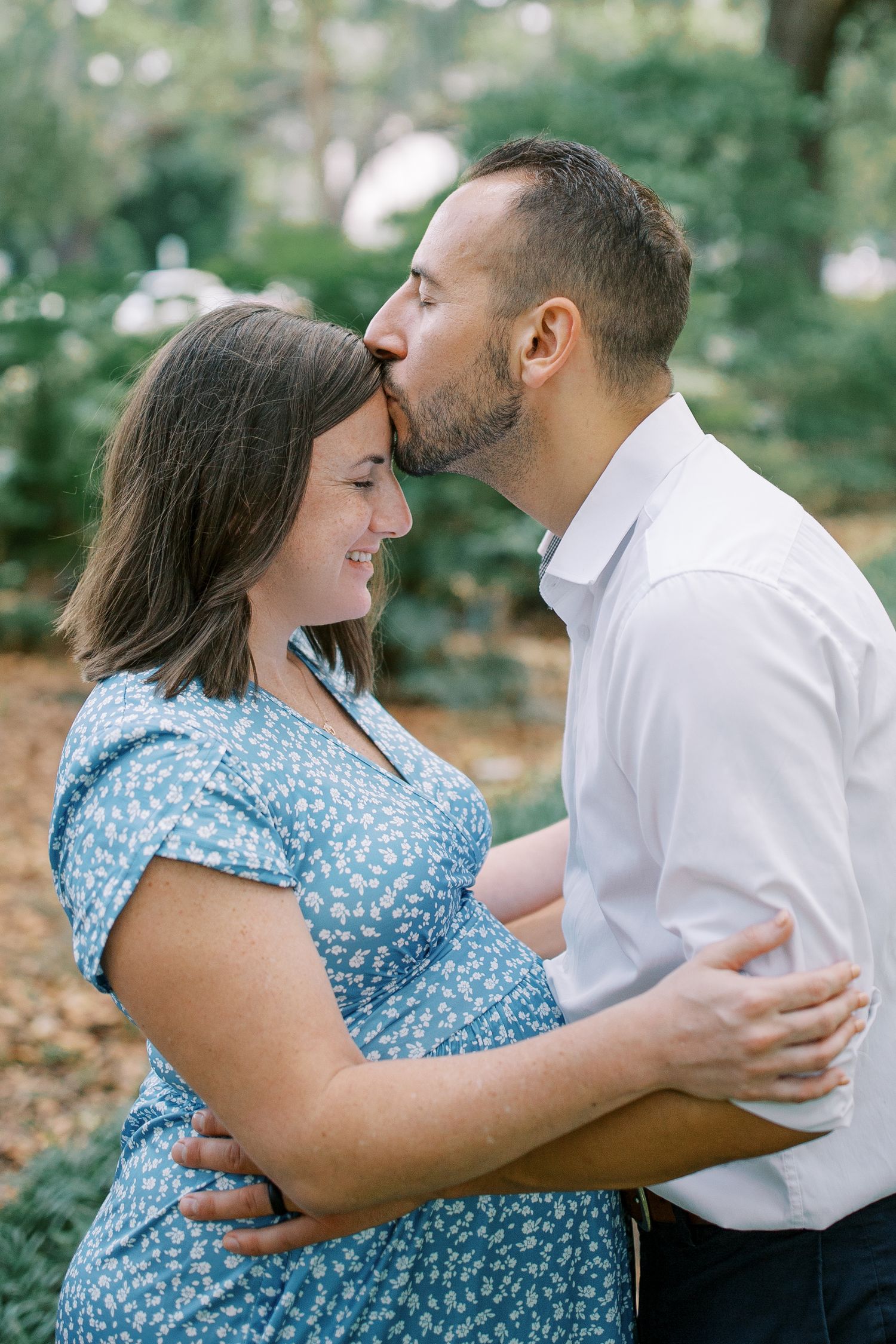 A romantic sequence showing a couple embracing and sharing tender moments outdoors.