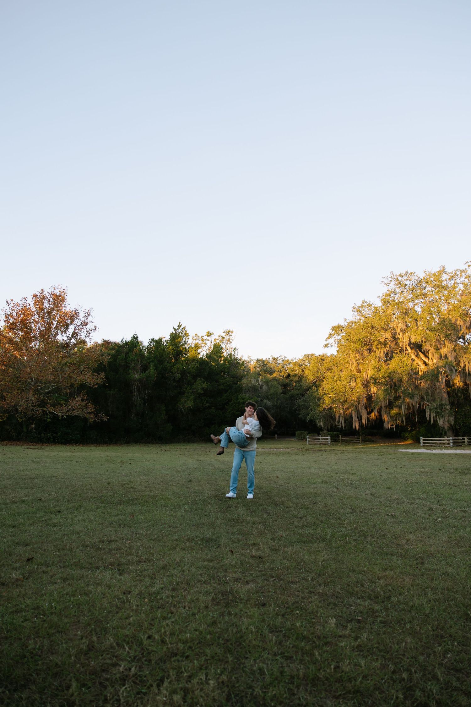 A couple is together at Philippe park captured by Michaela Gom Photography.