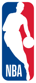 Horizontal lineup of major sports league logos including NBA and MLB in patriotic colors.