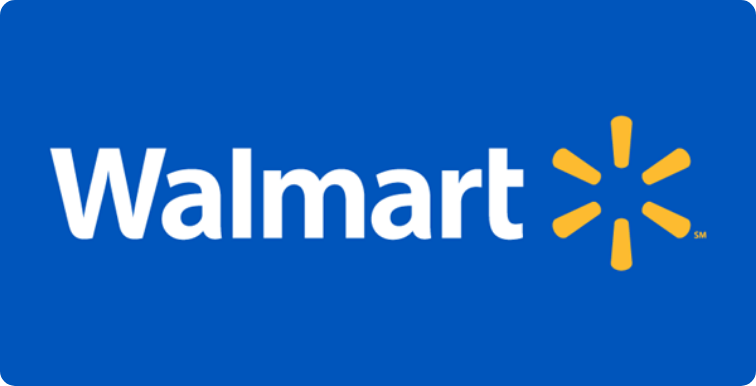 The blue Walmart logo with yellow spark symbol on a rectangular background.