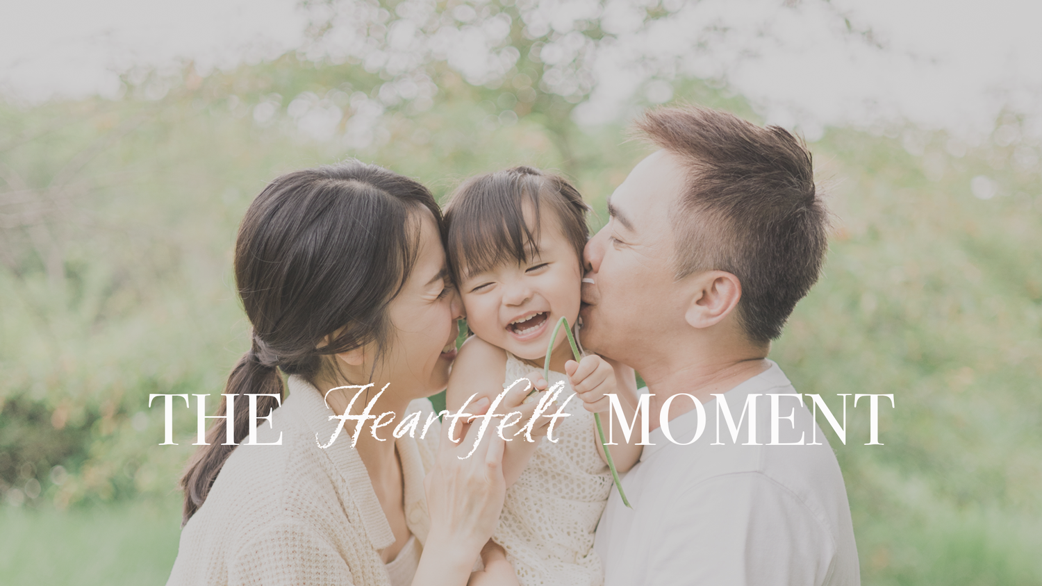 A romantic outdoor photo session showing tender moments between a couple in a sunlit natural setting.