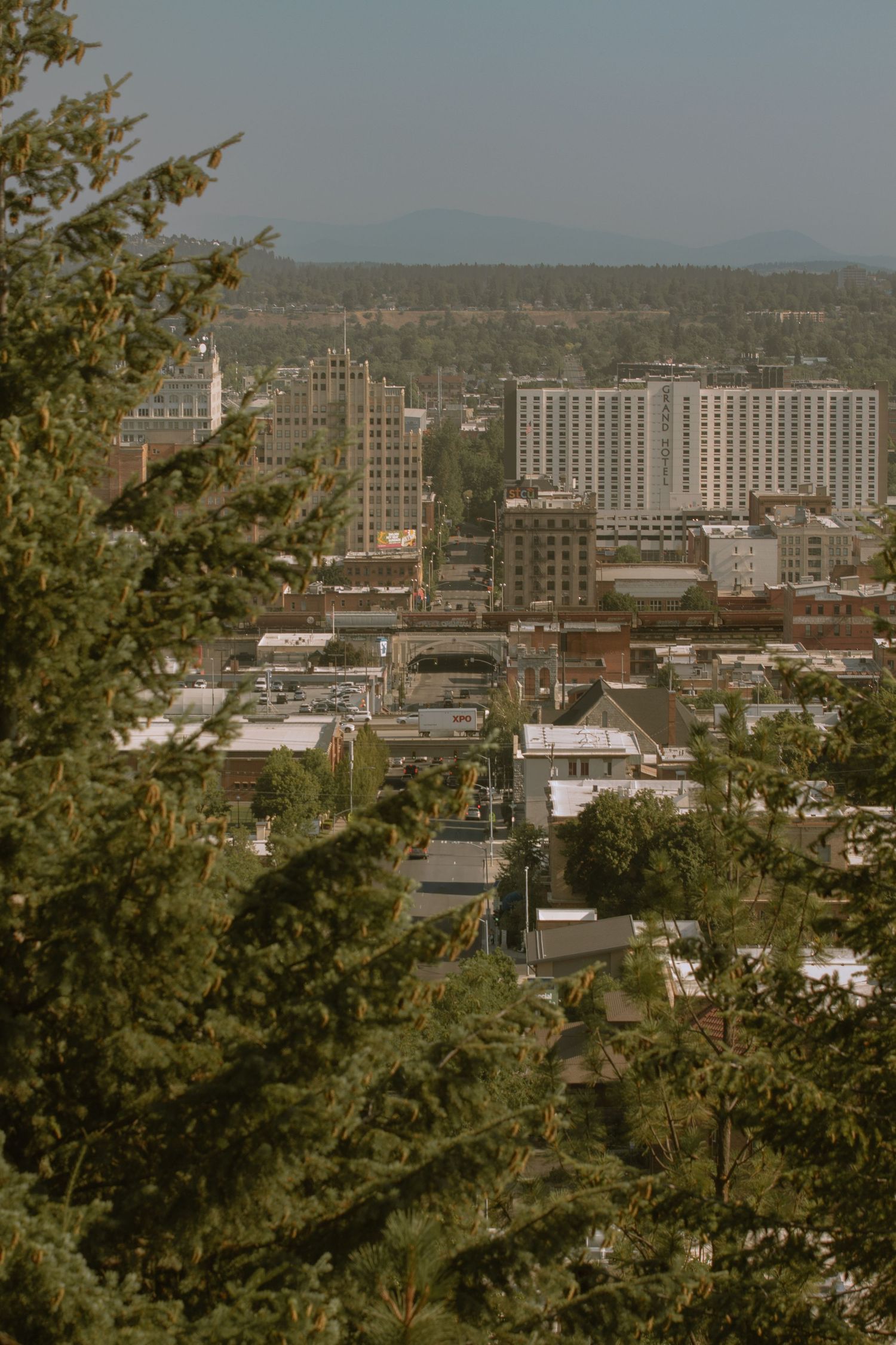 View of the Downtown Spokane area from Eldwidge Woldson Park in Eastern Washington.