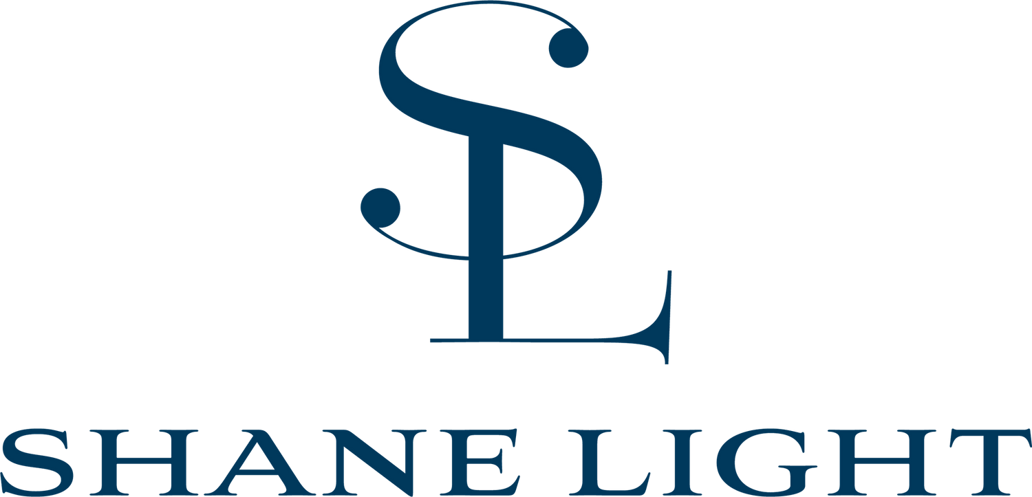 Navy blue corporate logo design for Shane Light company.