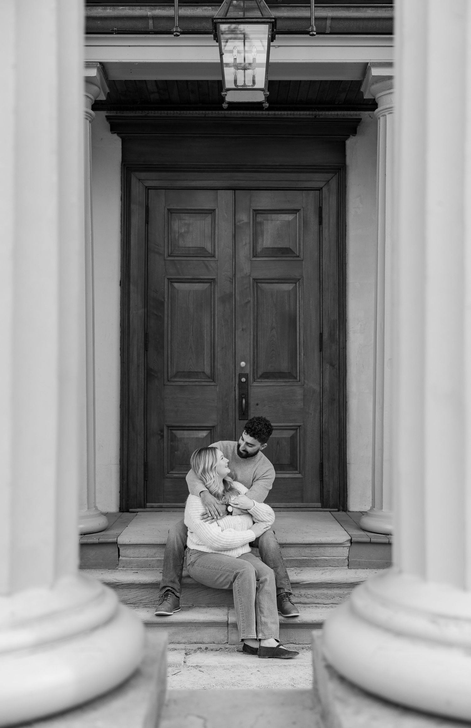 Engagement session photographed at Dundurn Castle in Hamilton, Ontario.