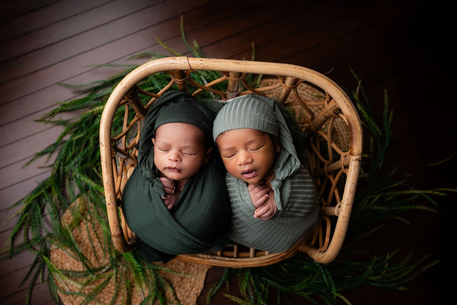 Metro Detroit newborn photographer capturing a peaceful newborn portrait in studio