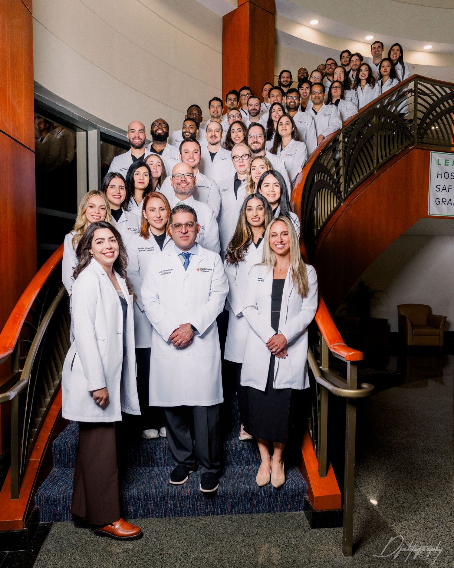 Medical team group photo South Florida physicians and healthcare professionals corporate headshots and branding photography