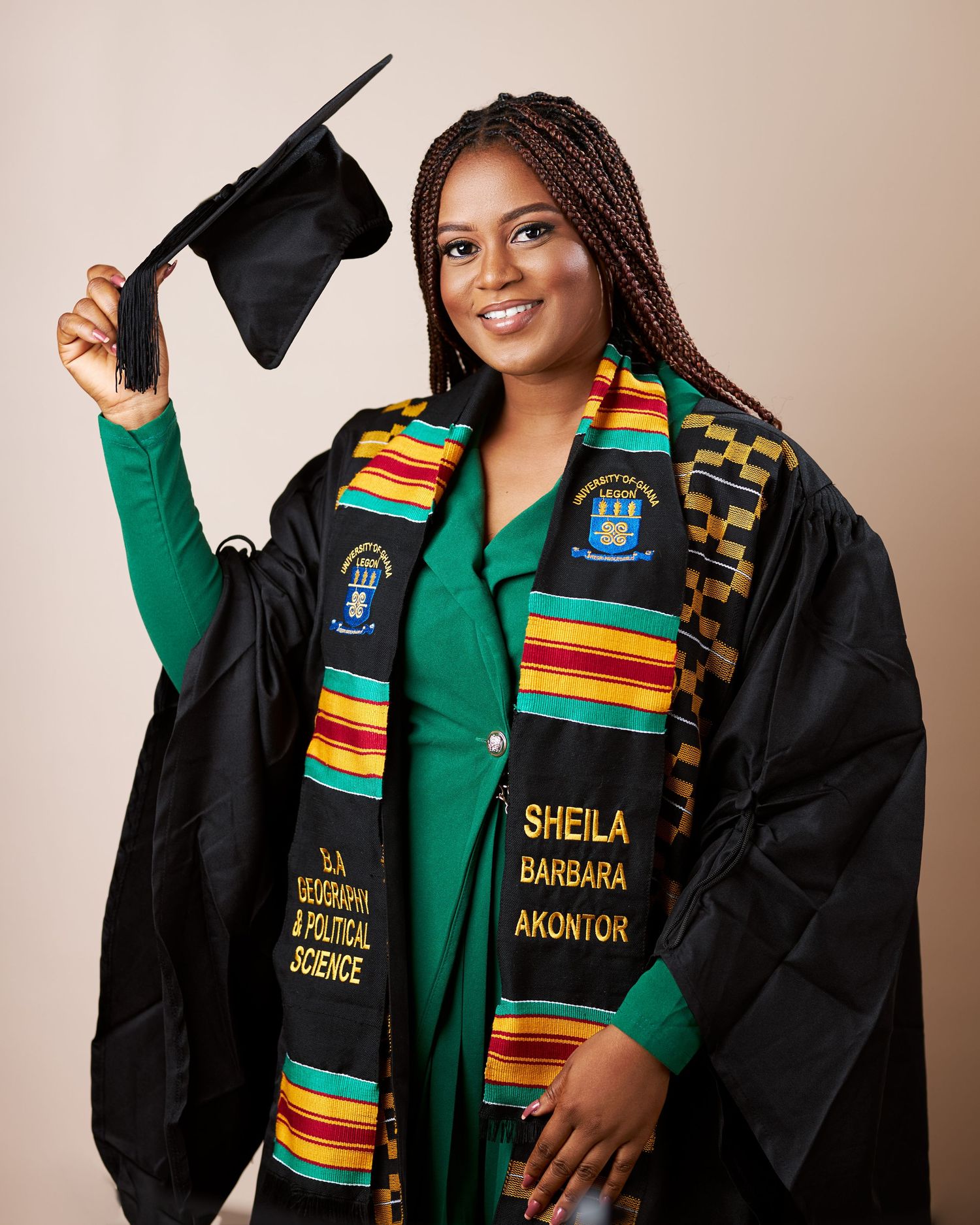 Professional portrait photography in Accra, Ghana by Lensstory Studios, capturing authentic expressions and timeless beauty.