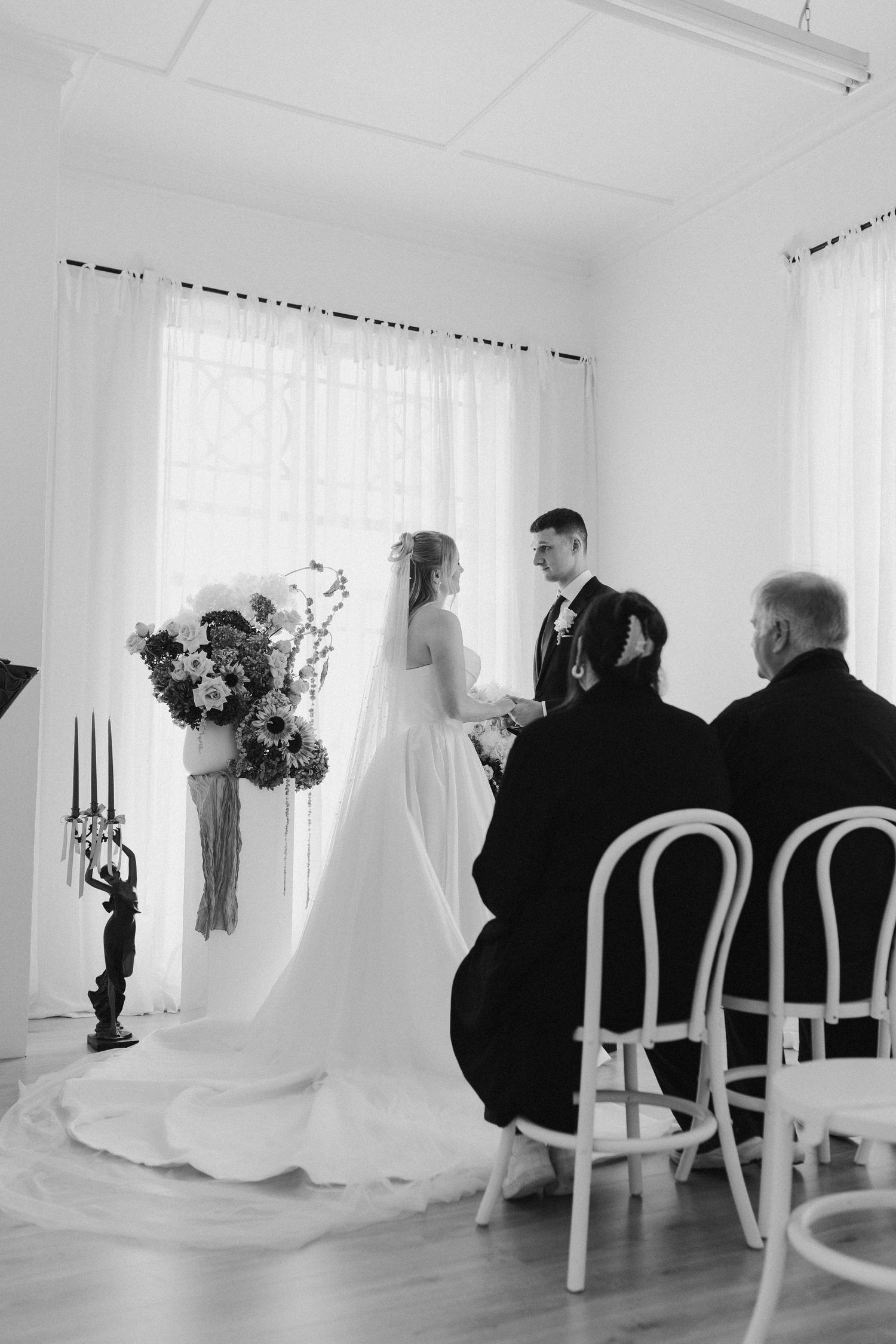 Couple get married in The Light Loft