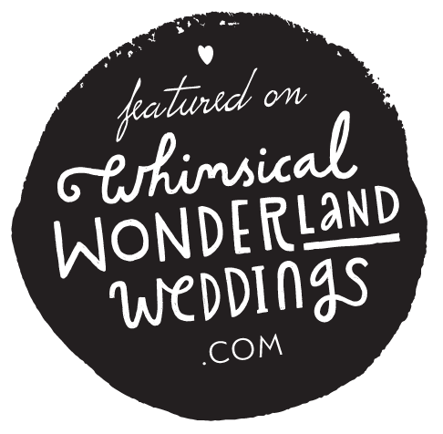 Logo from reputable wedding blog Whimsical Wonderland Weddings.