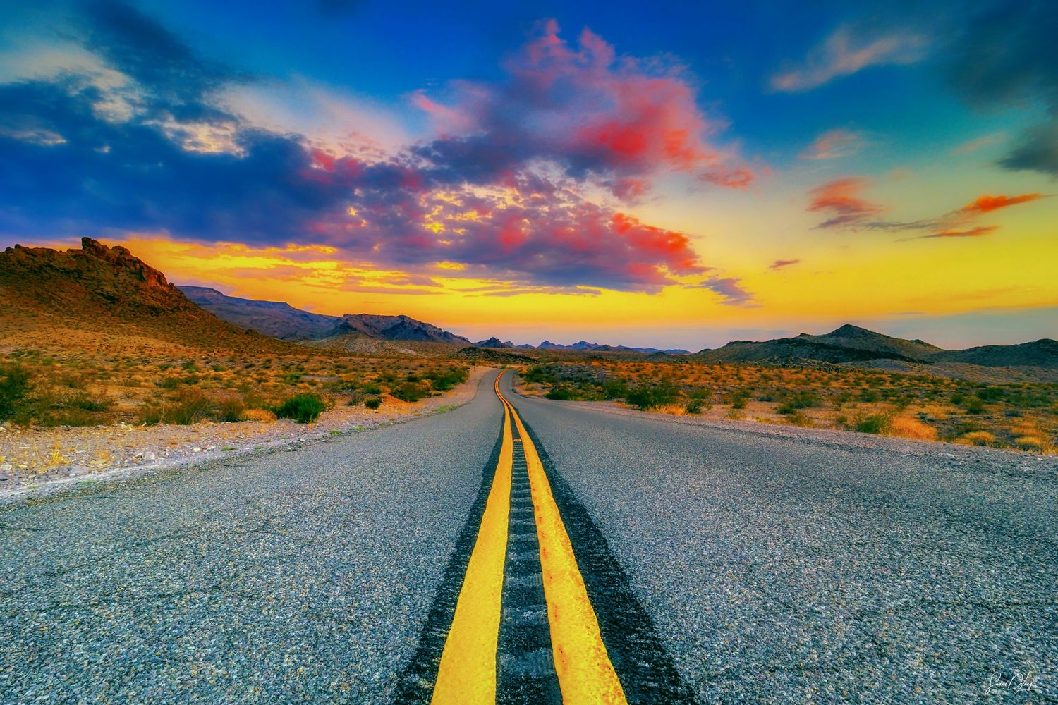 Topock Arizona Route 66 photography by Ohio commercial photographer Shane DeLong, capturing the historic desert landscape for travel and tou