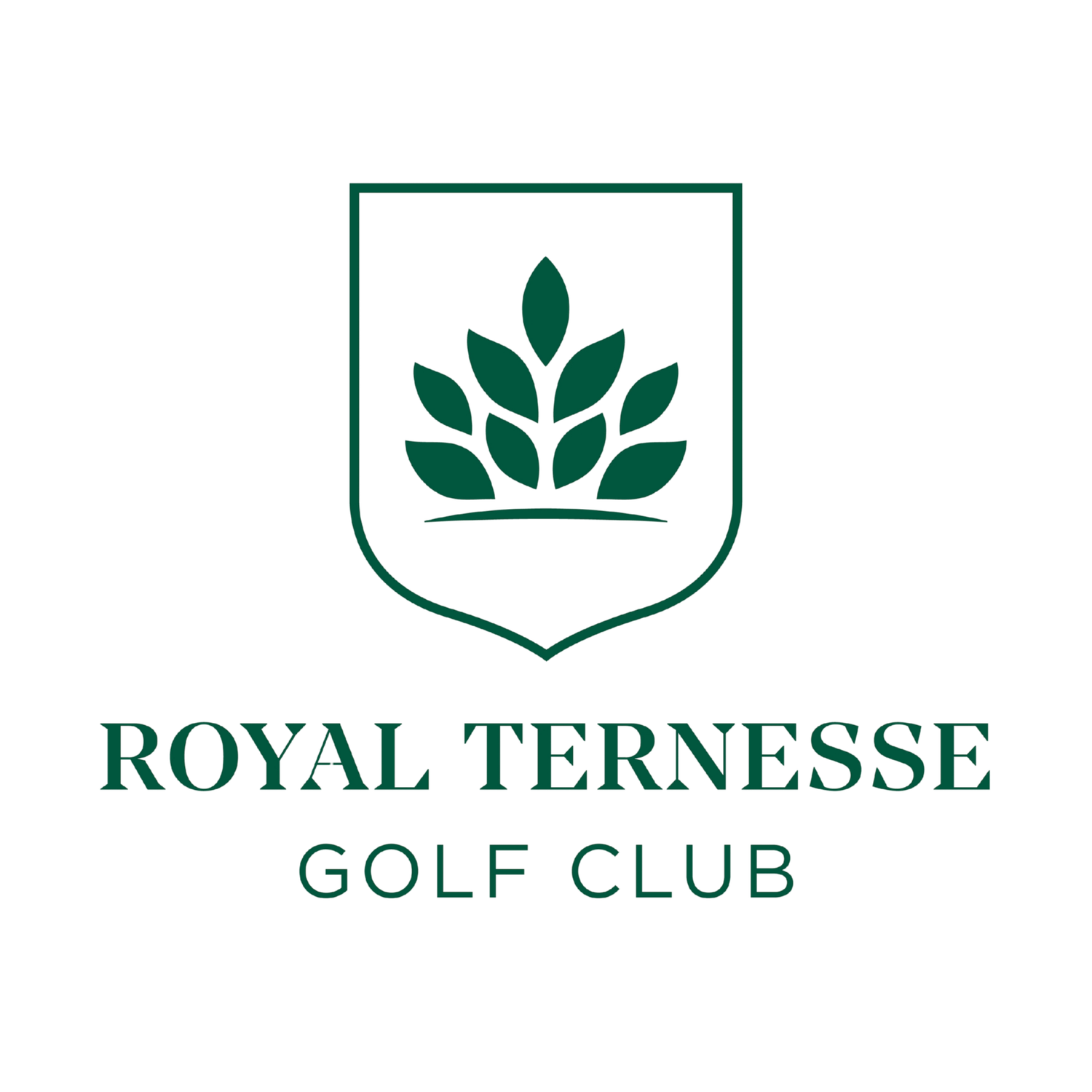 Royal Ternesse Golf Club logo featuring a green leaf crown emblem above the club name on white background.