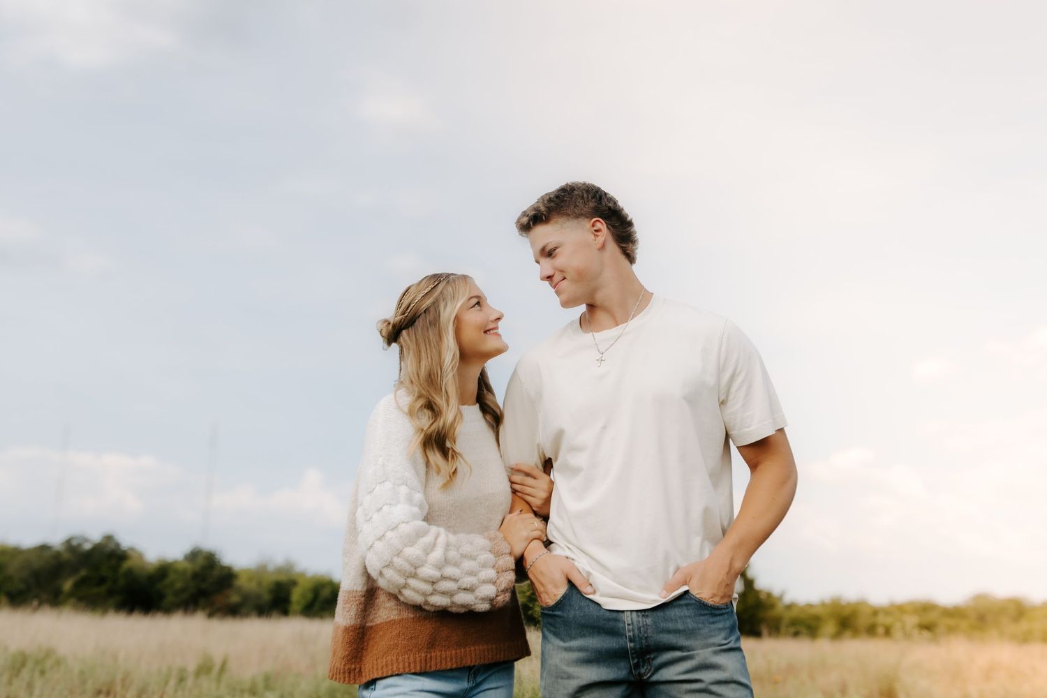 Couple posing together during a couples photography session.