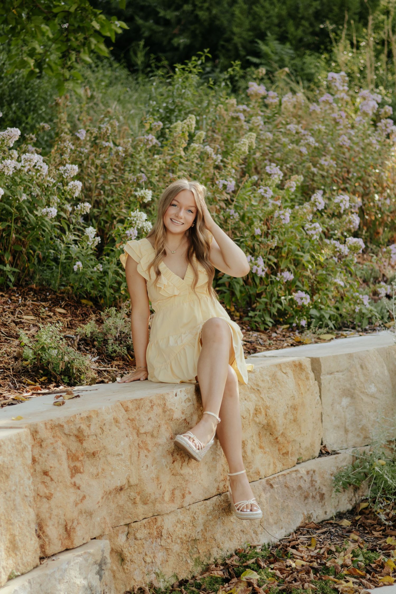 High school senior portrait taken during a senior photography session in  Kansas.