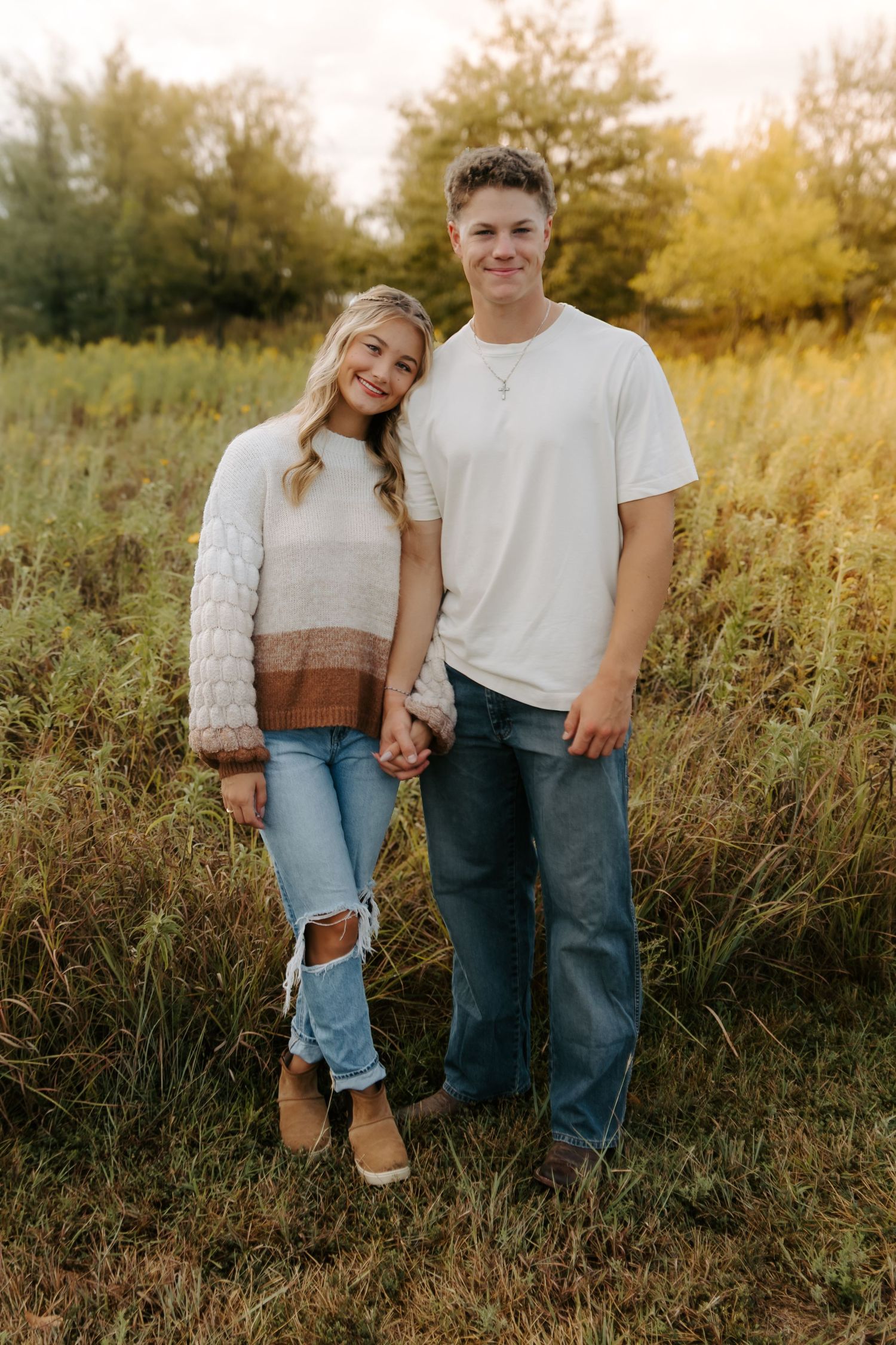 Couple posing together during a couples photography session.
