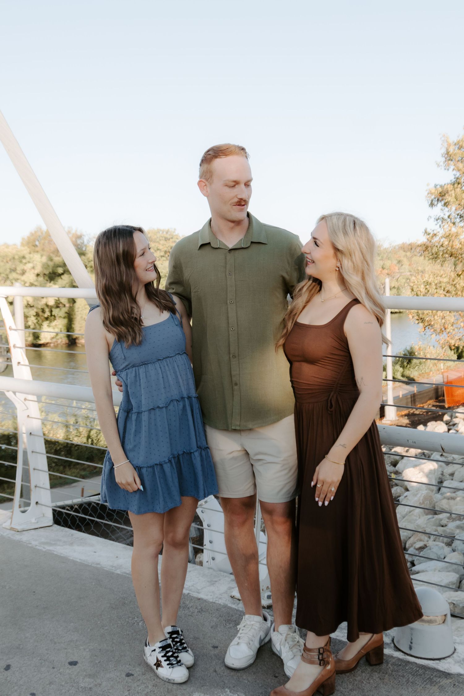 Family posing together during a family portrait session.