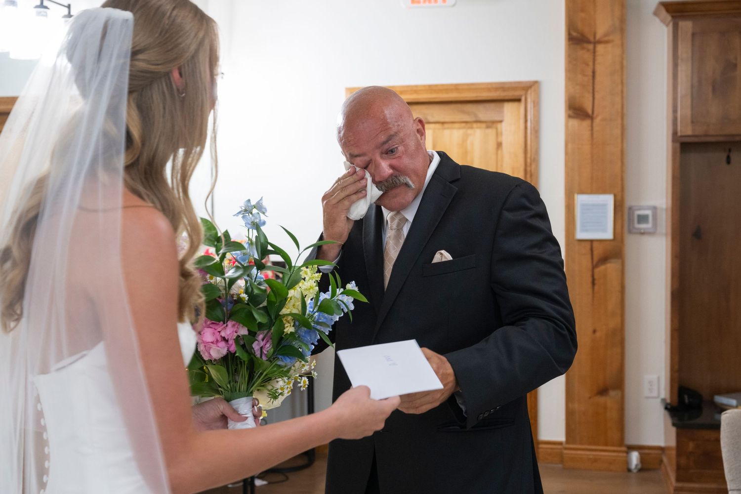 Father First Look with Bride