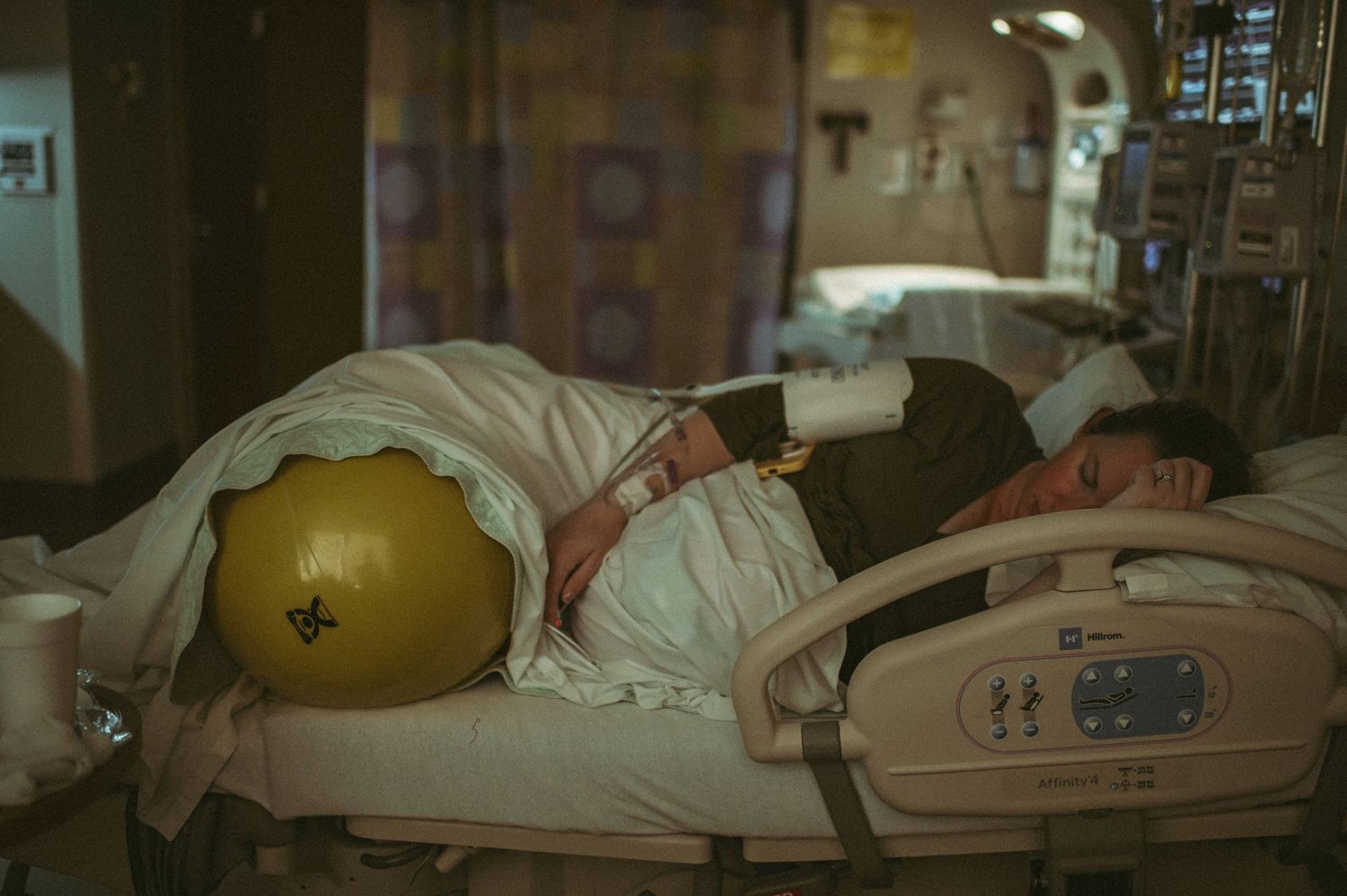 Expecting Virginia mom rests in a hospital in Norfolk after epidural was placed.
