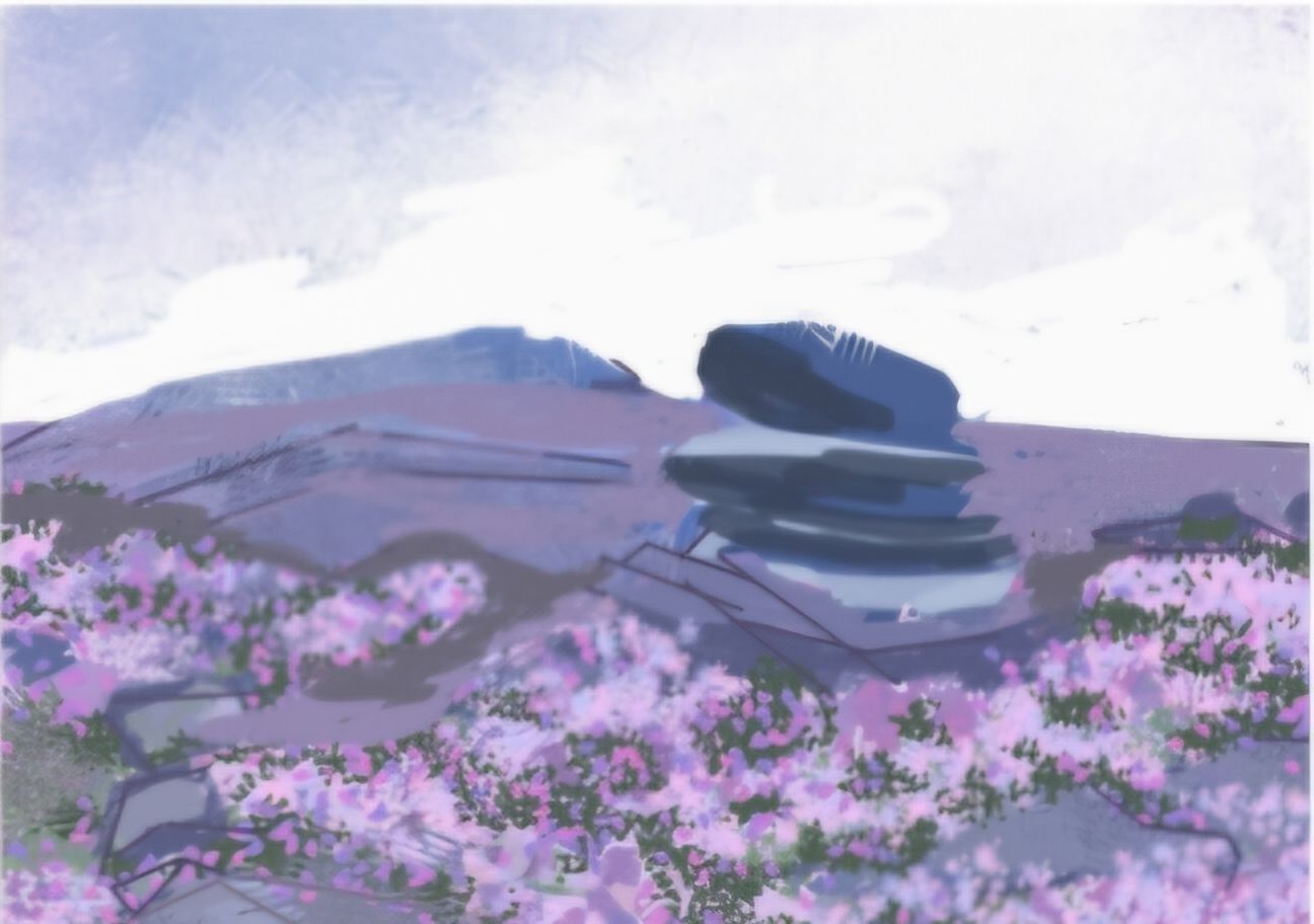 Heather Moors, Scottish borders, Digital painting., Scotland.