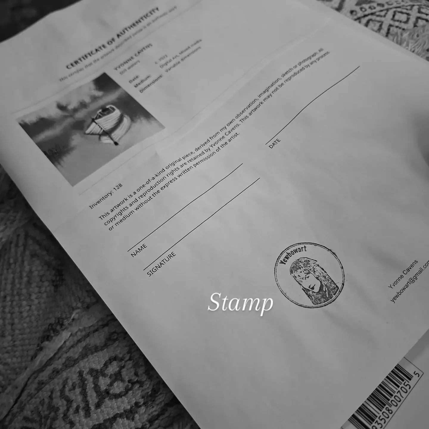 Certificate of Authcenicity
