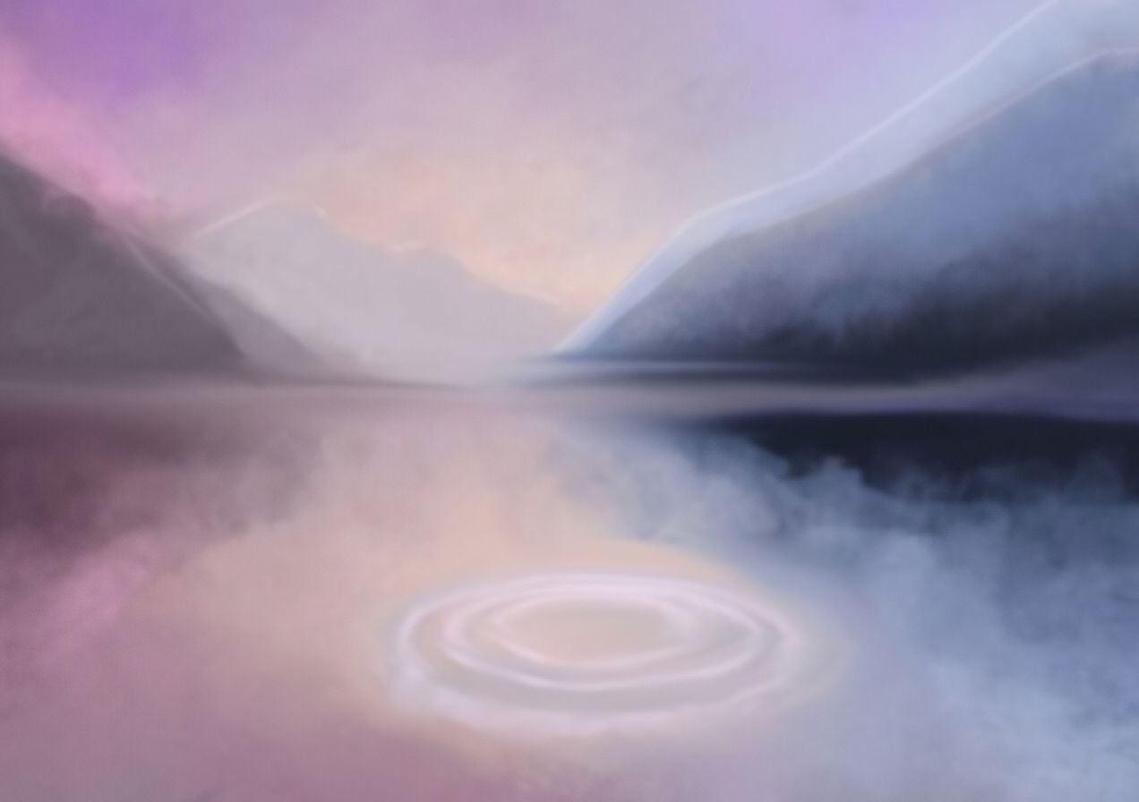 St Mary Loch, Scottish borders, orginial digital painting.,Scotland.