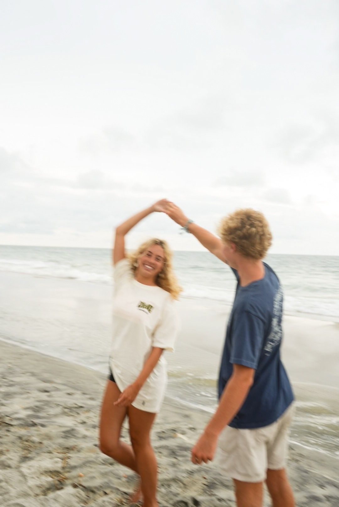 Candid couples photoshoot on a South Carolina beach.
