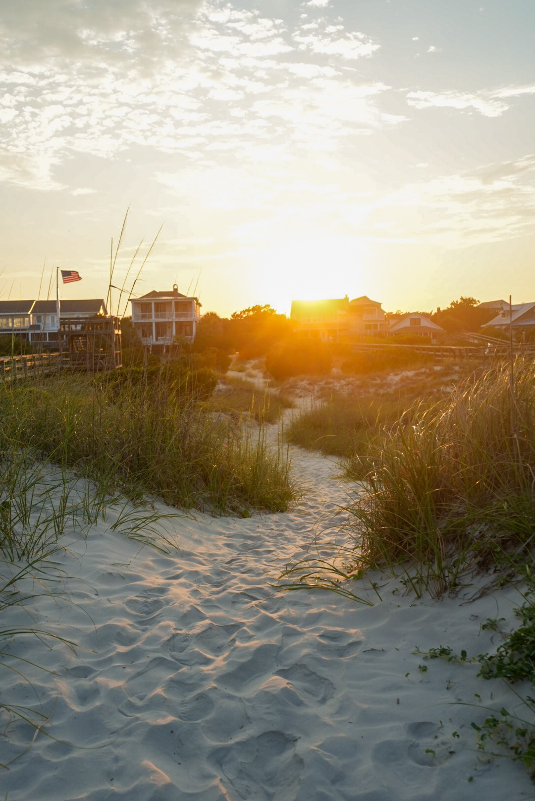 Sunset photo on a South Carolina beach.