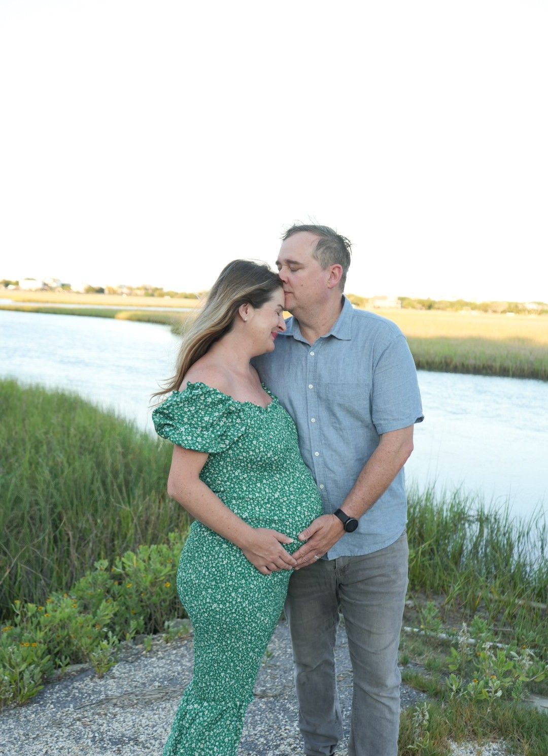 Couples photoshoot in the marsh in Pawleys Island, SC.