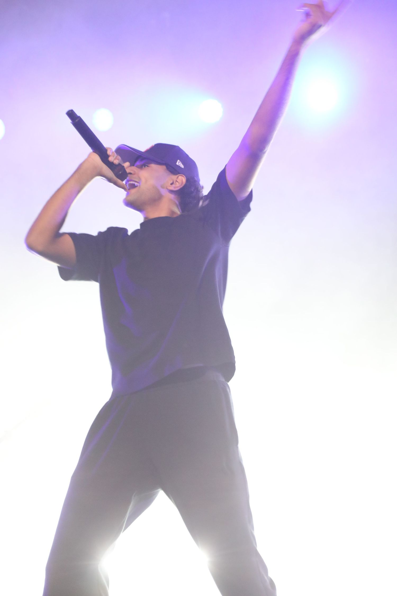Young man singing