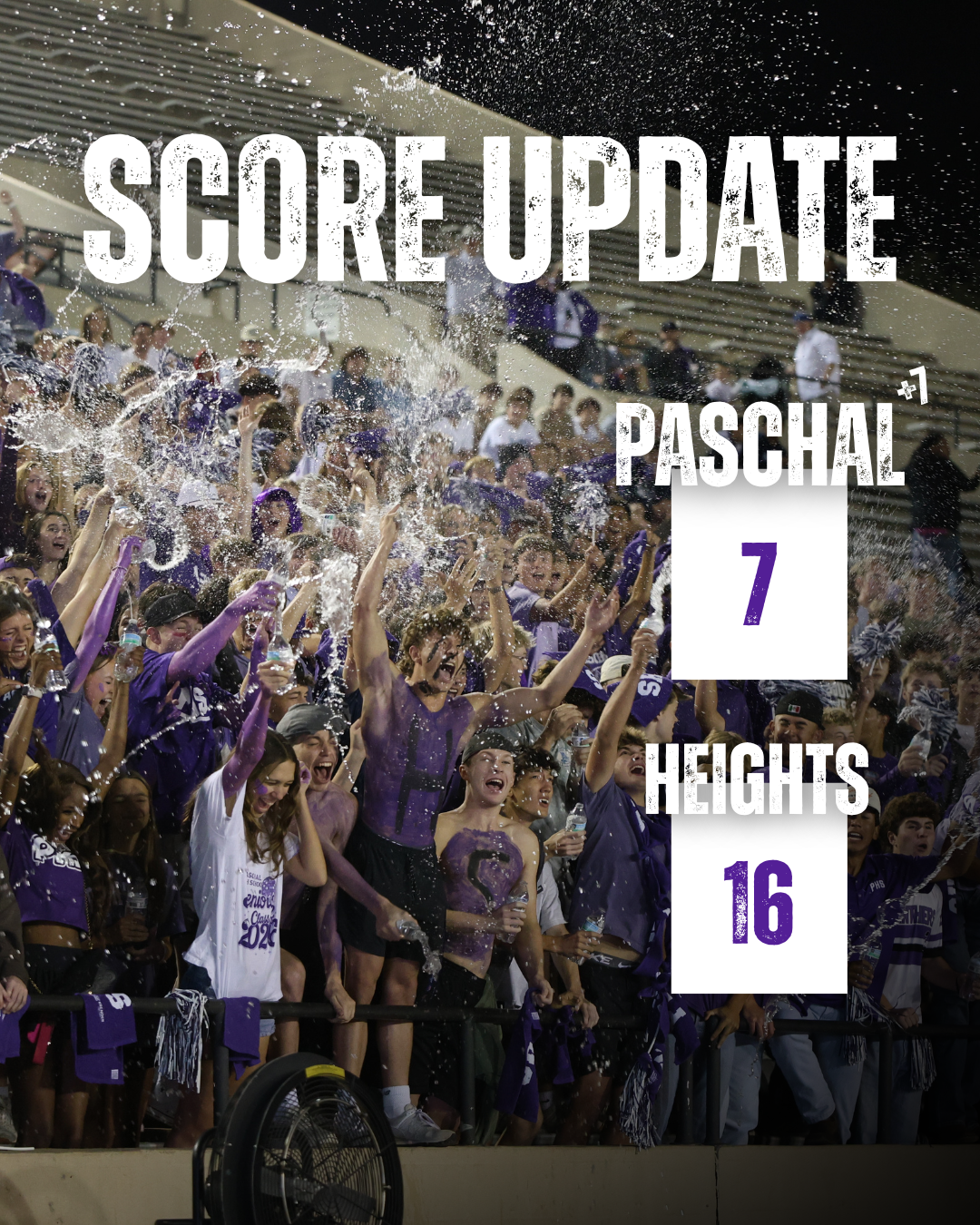 R.L. Paschal High School's student section bursts into excitement after their Varsity Football team scores against rivals Arlington Heights.