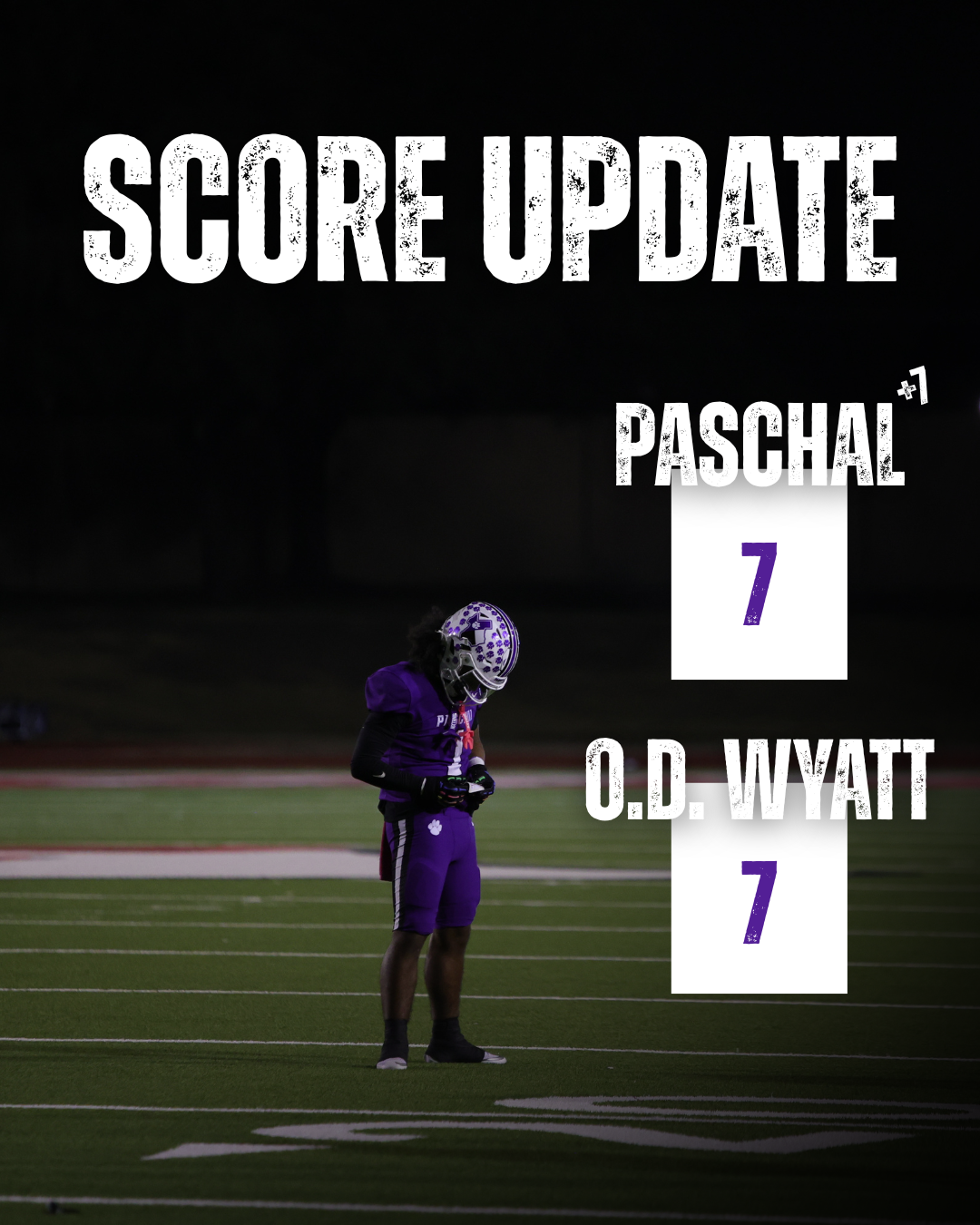 R.L. Paschal High School's Varsity Football team ties its tense varsity football game against O.D. Wyatt High School.