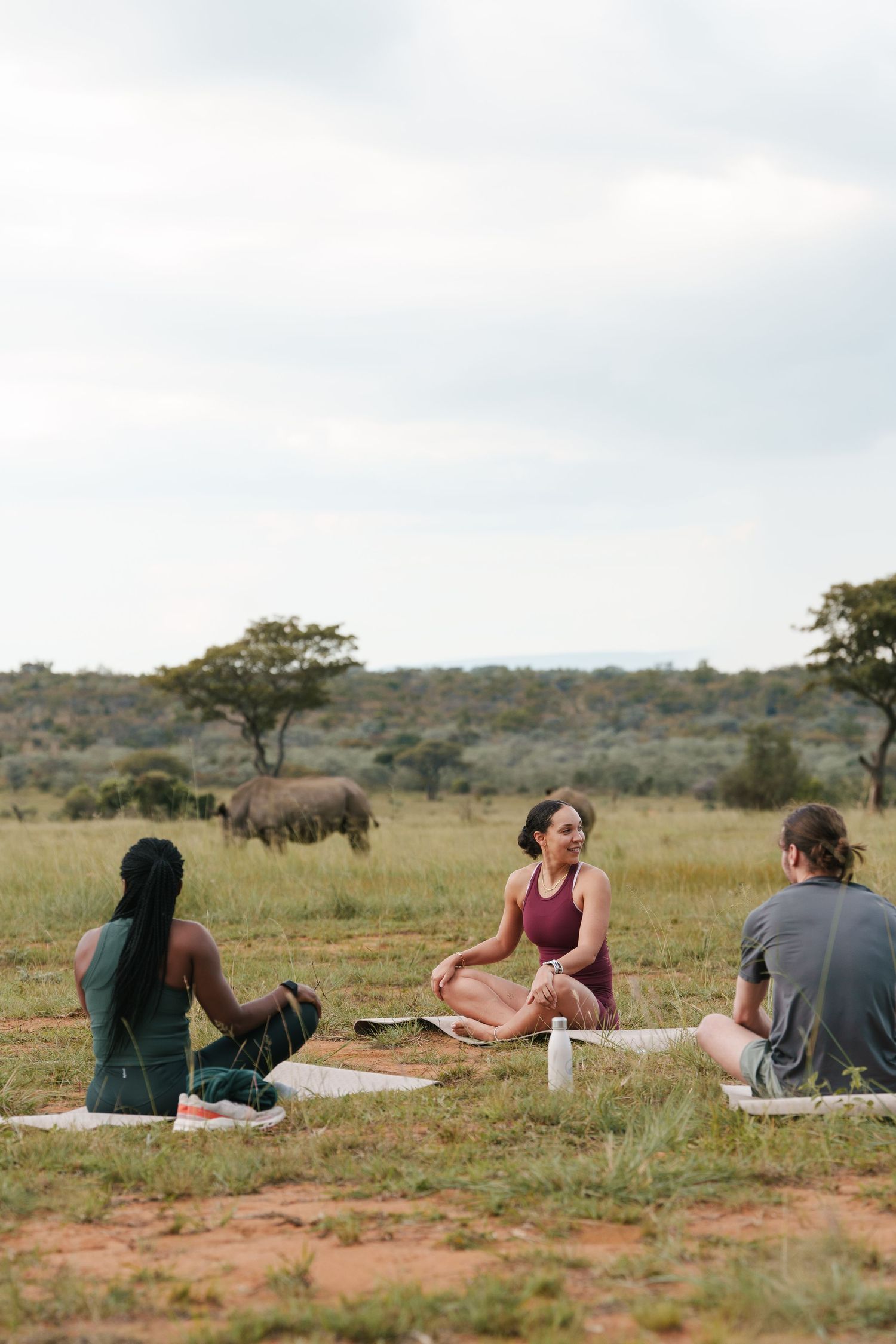 Yoga in the wild, south africa, rhinos, photography
Wellness and fitness retreat photography