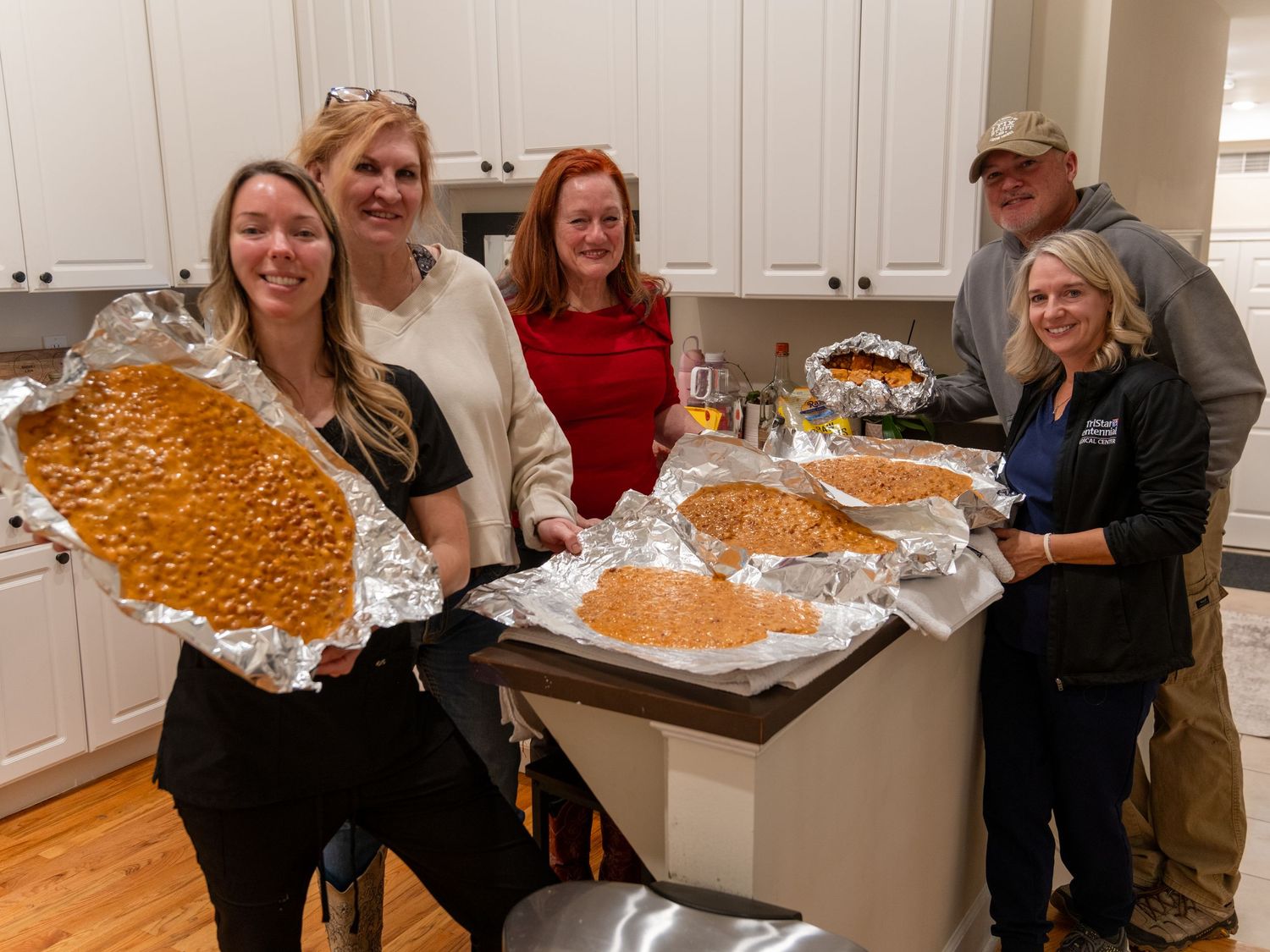 Event photograph from a holiday party indoors.
