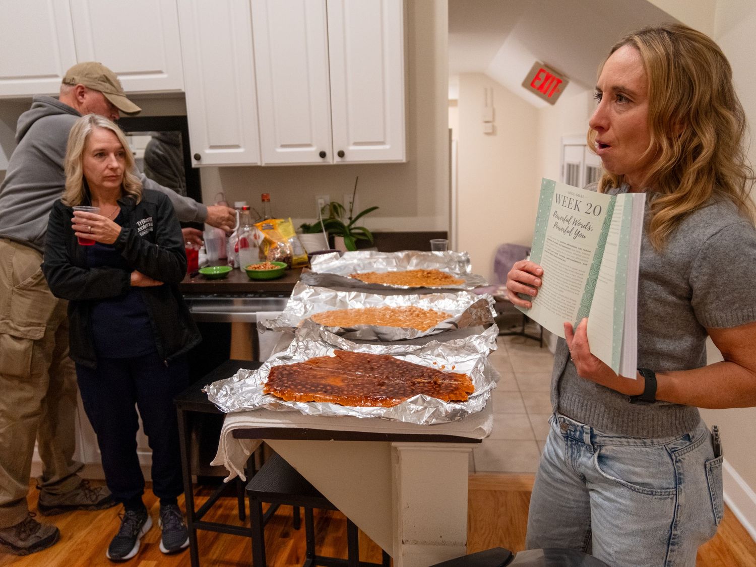 Event photograph from a holiday party indoors.
